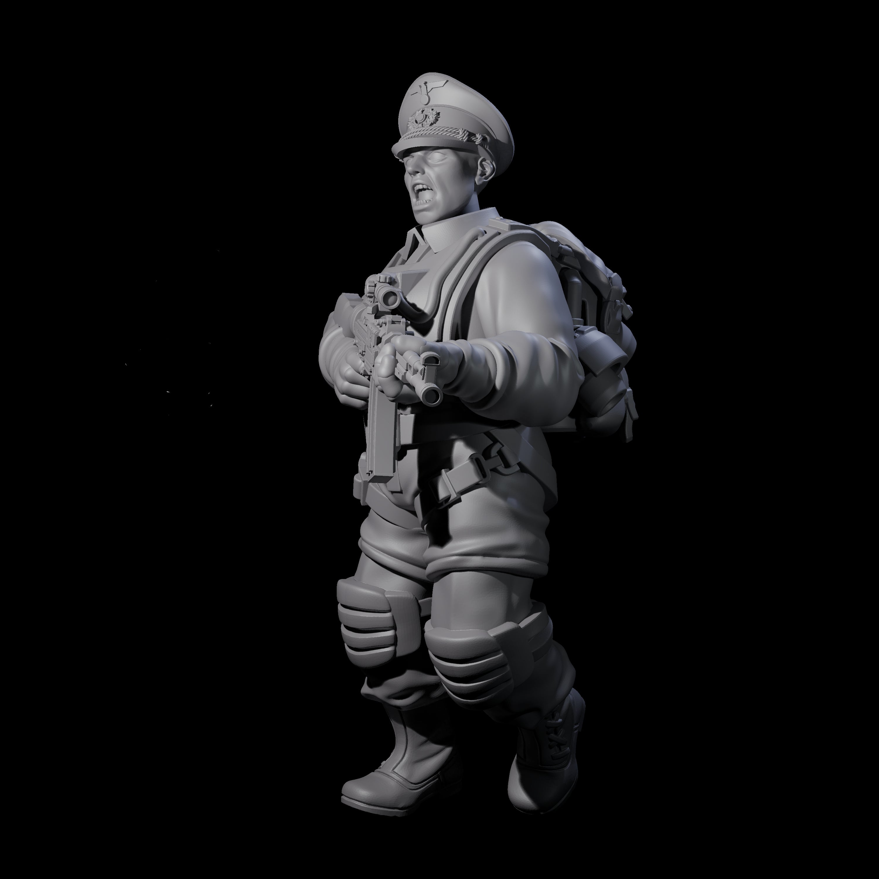 Weird War Tactical German Soldier B Miniature for Dungeons and Dragons, Pathfinder or other TTRPGs