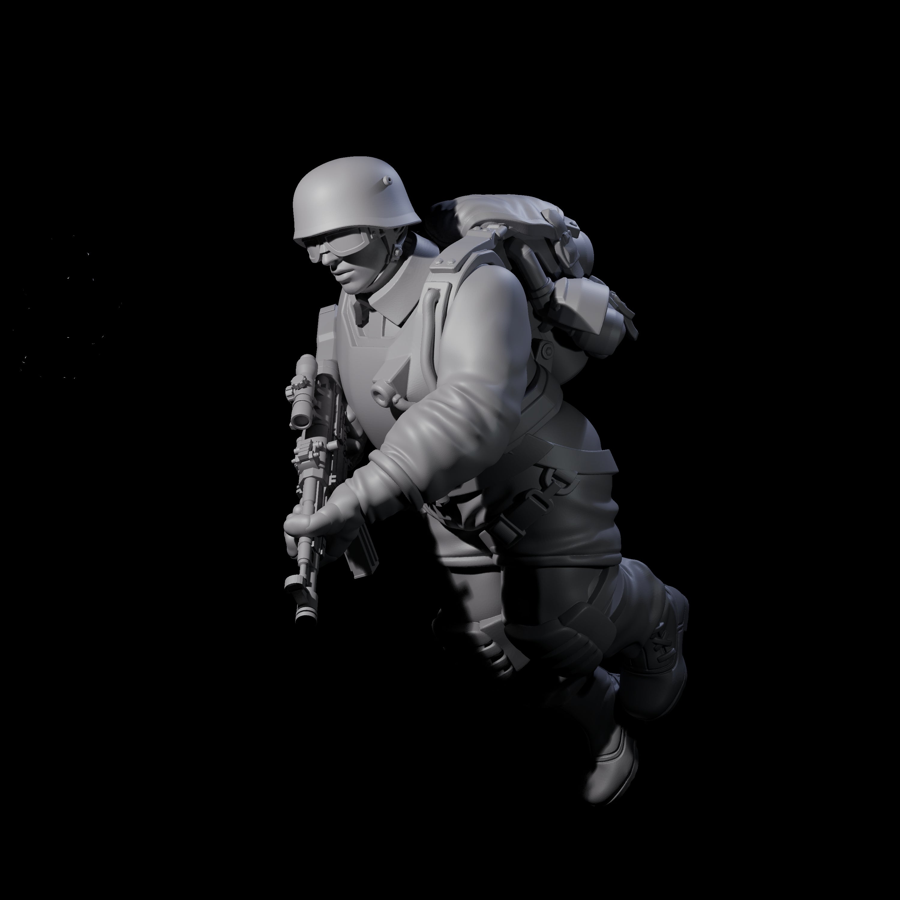 Weird War Tactical German Soldier C Miniature for Dungeons and Dragons, Pathfinder or other TTRPGs