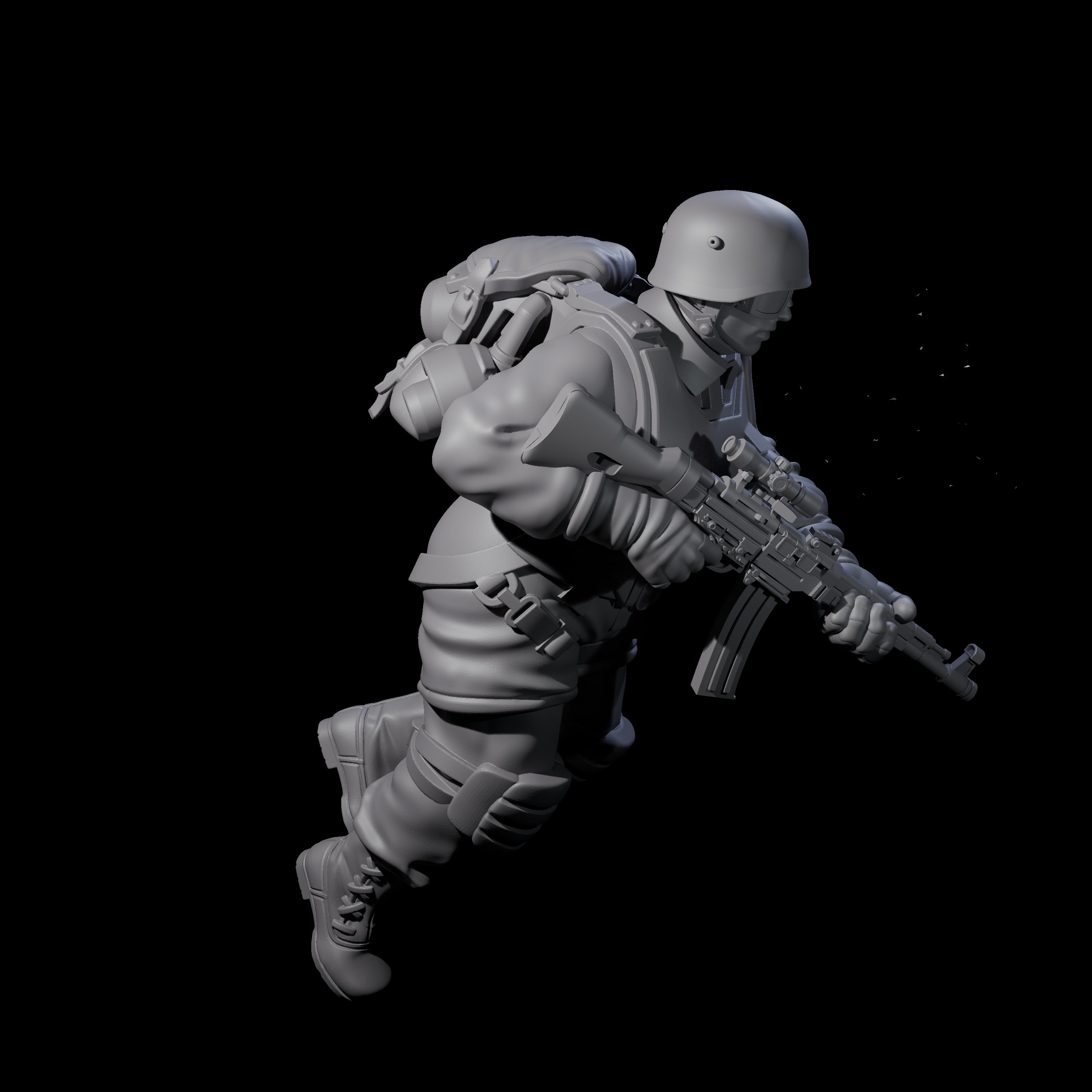 Weird War Tactical German Soldier C Miniature for Dungeons and Dragons, Pathfinder or other TTRPGs