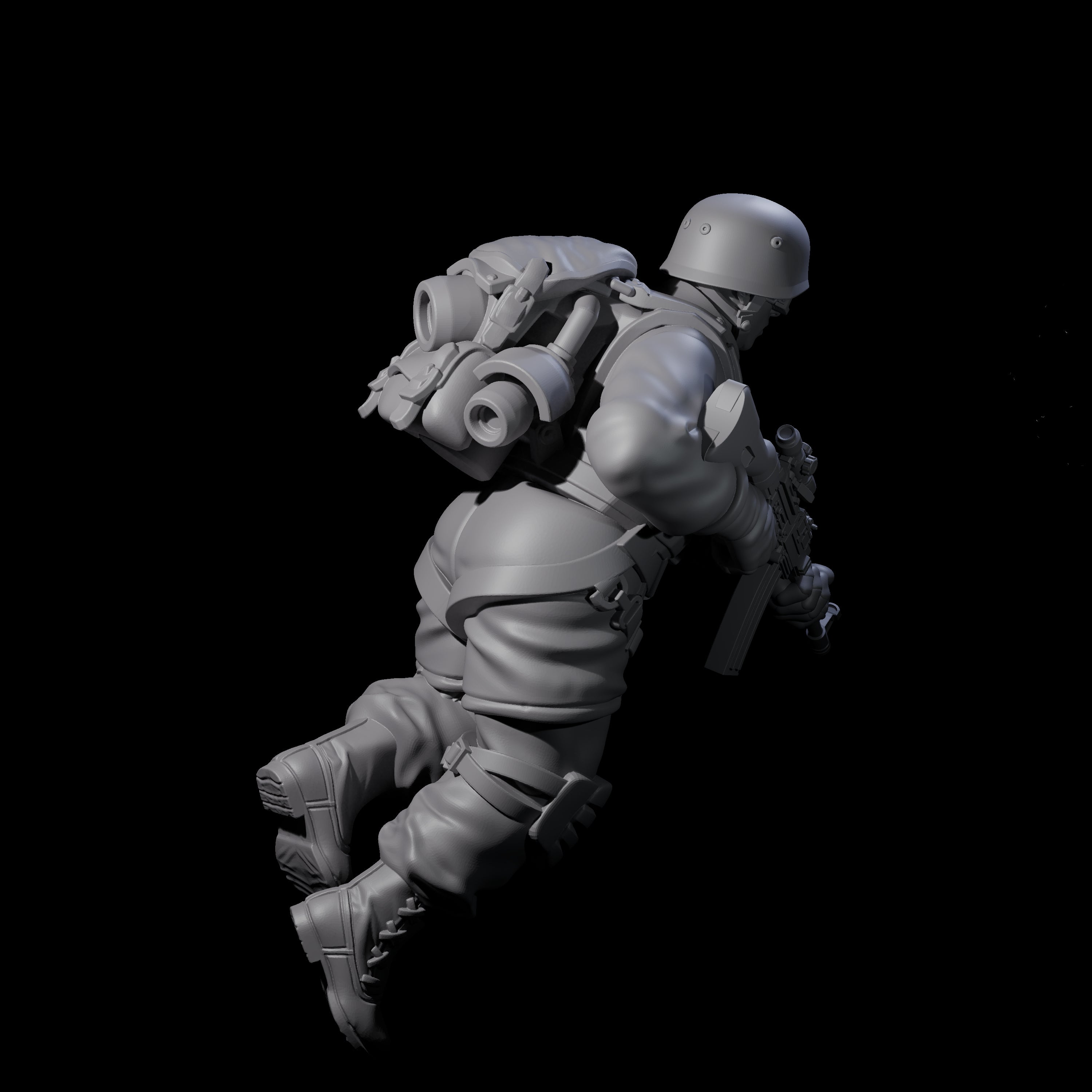 Weird War Tactical German Soldier C Miniature for Dungeons and Dragons, Pathfinder or other TTRPGs