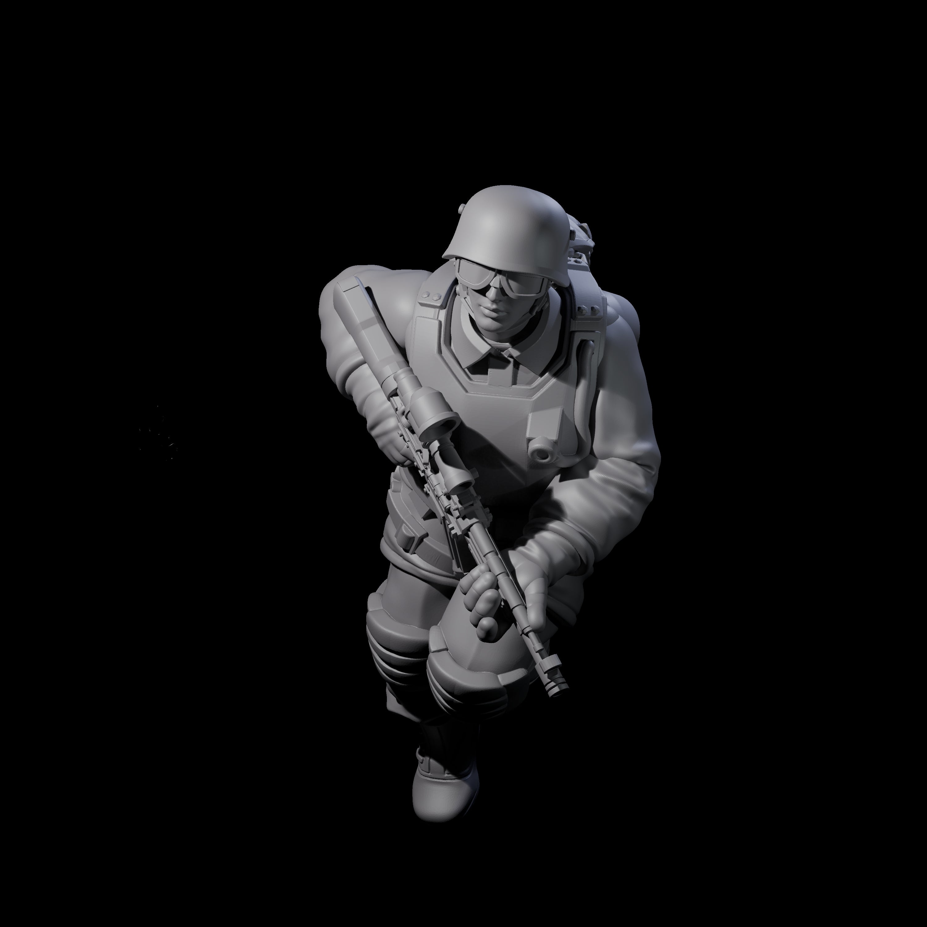 Weird War Tactical German Soldier D Miniature for Dungeons and Dragons, Pathfinder or other TTRPGs