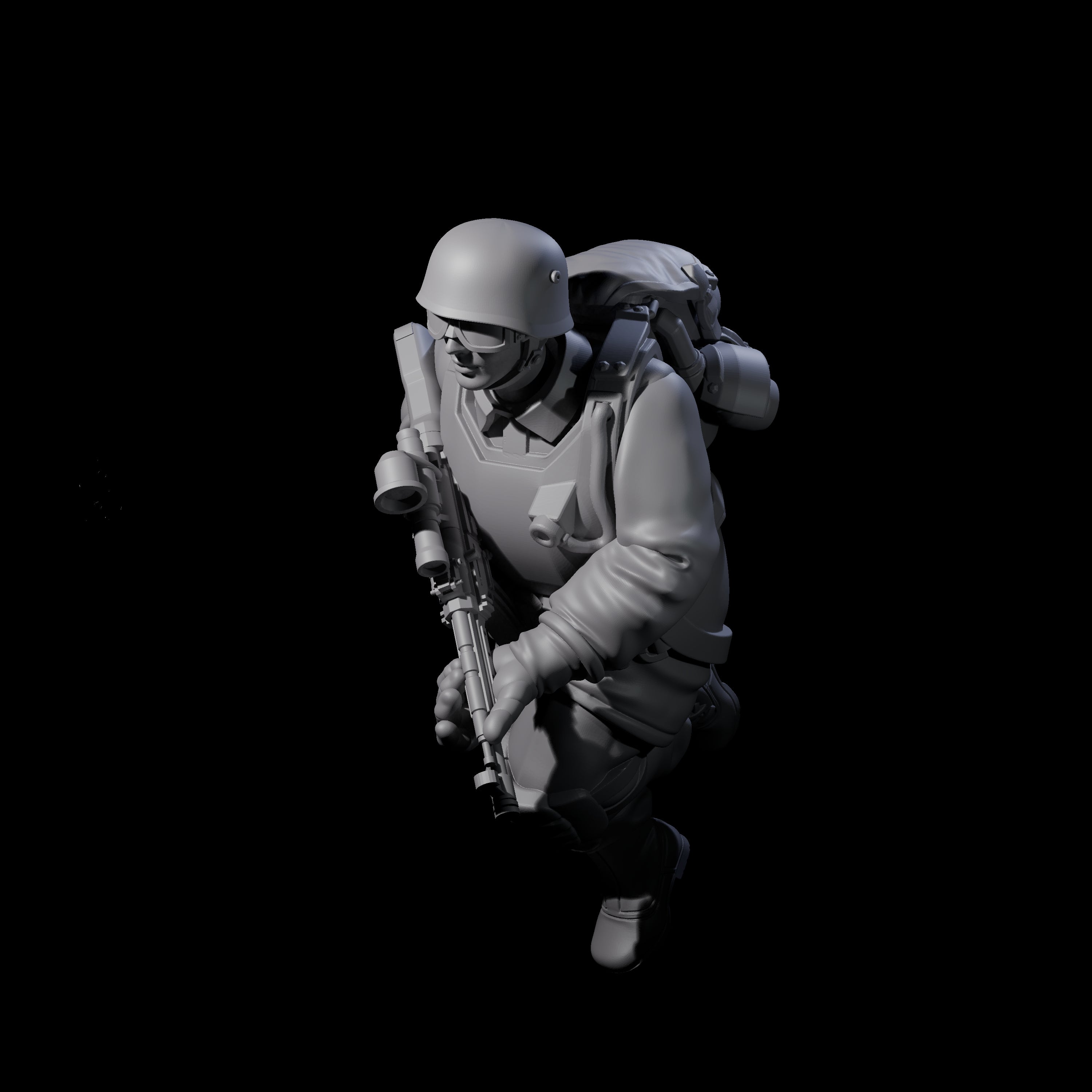 Weird War Tactical German Soldier D Miniature for Dungeons and Dragons, Pathfinder or other TTRPGs