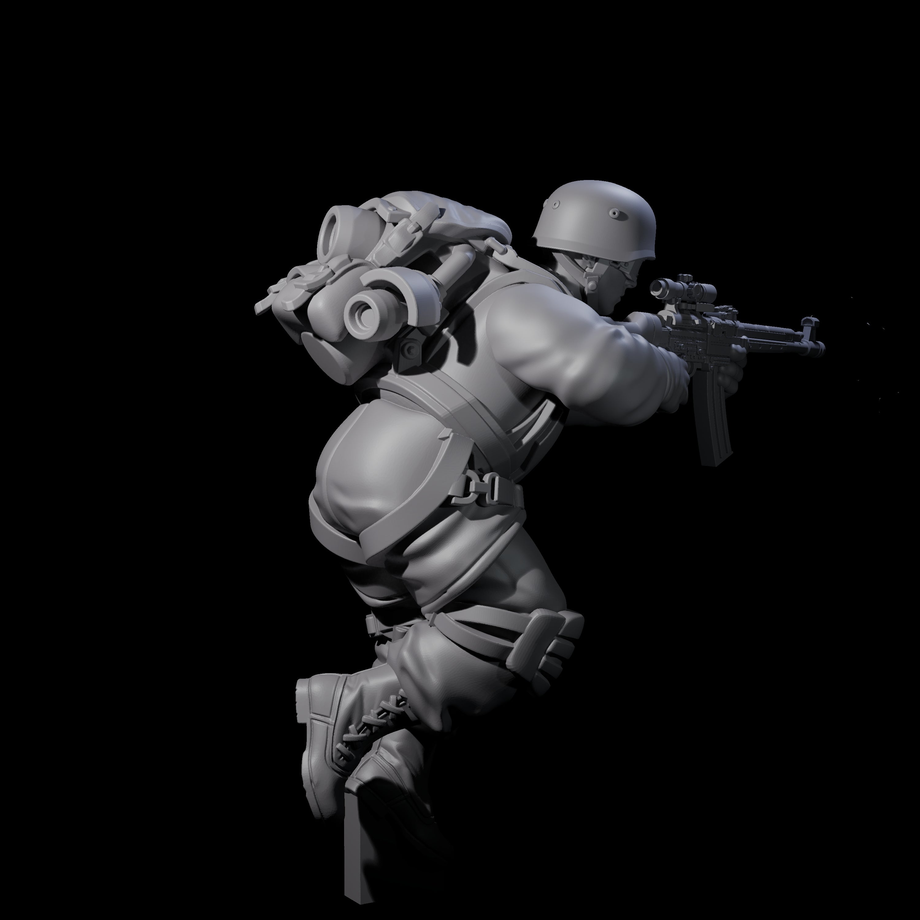 Weird War Tactical German Soldier E Miniature for Dungeons and Dragons, Pathfinder or other TTRPGs