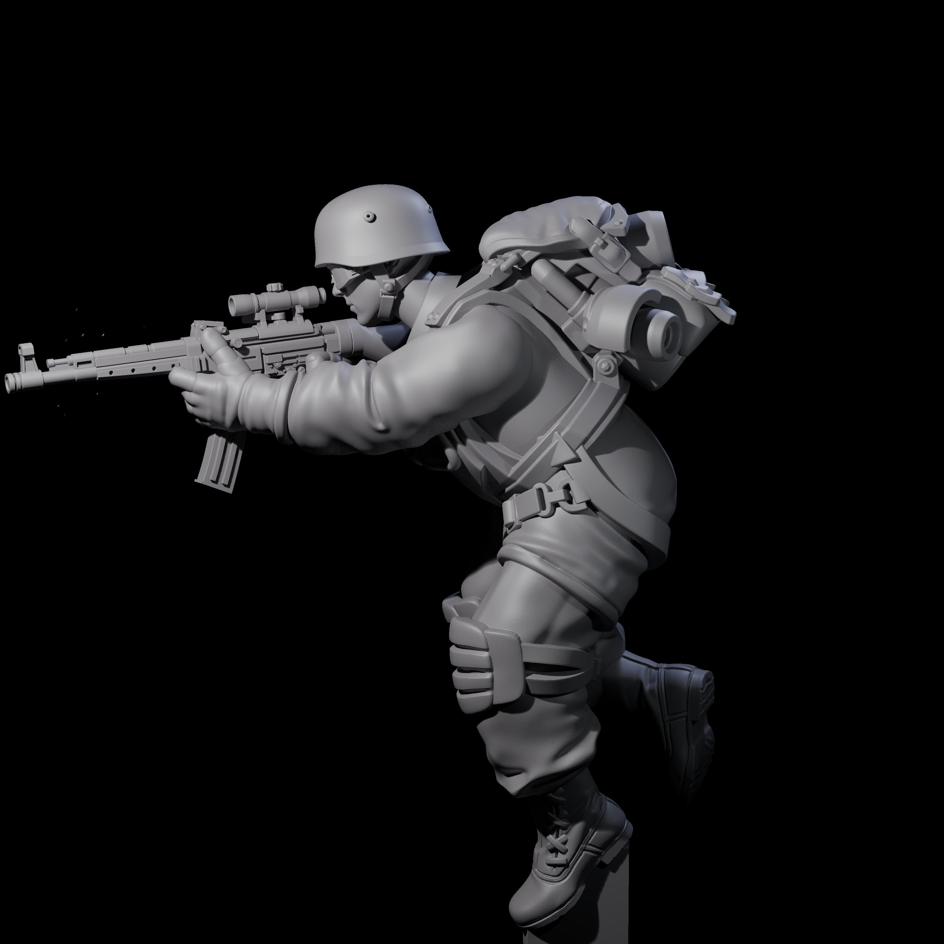 Weird War Tactical German Soldier E Miniature for Dungeons and Dragons, Pathfinder or other TTRPGs