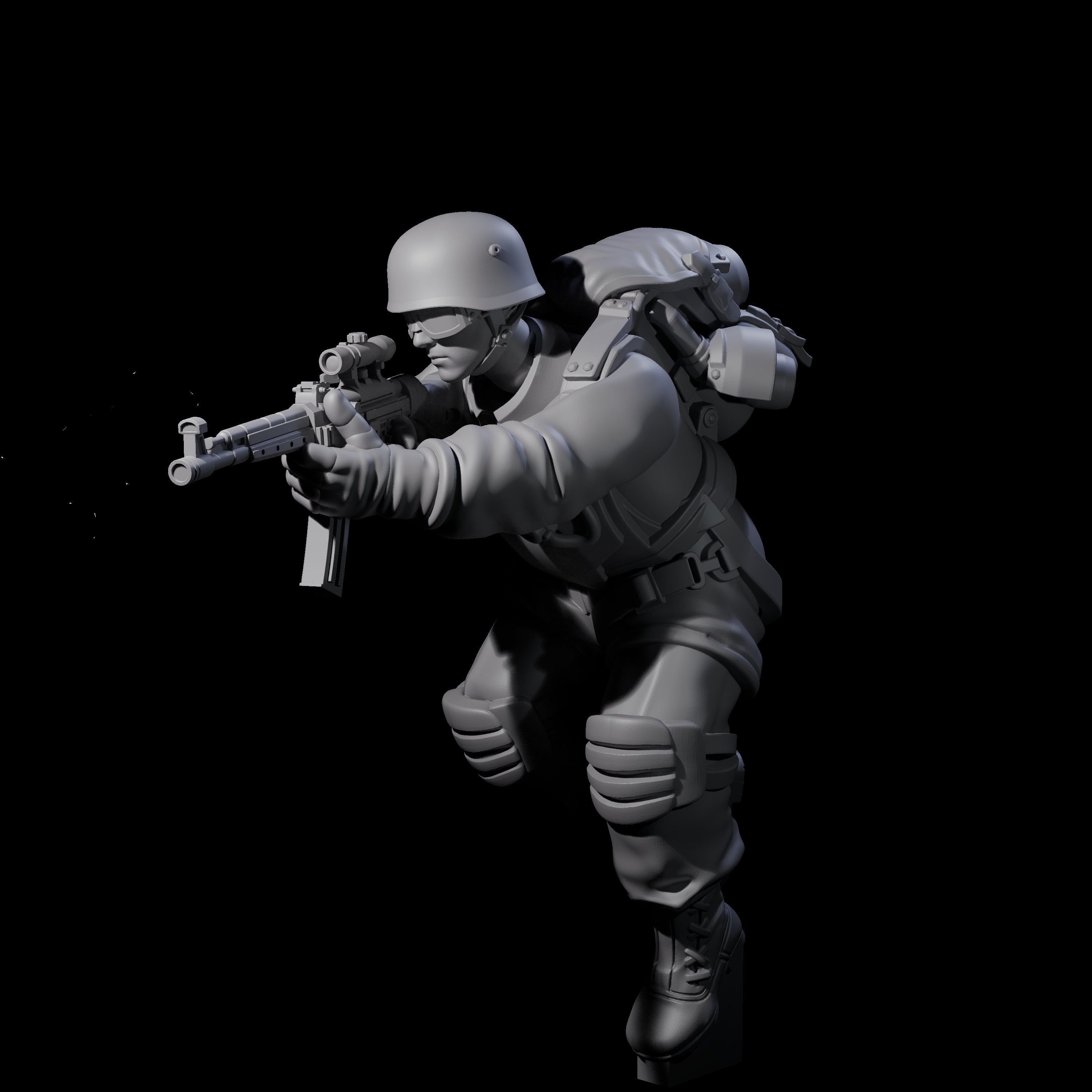 Weird War Tactical German Soldier E Miniature for Dungeons and Dragons, Pathfinder or other TTRPGs
