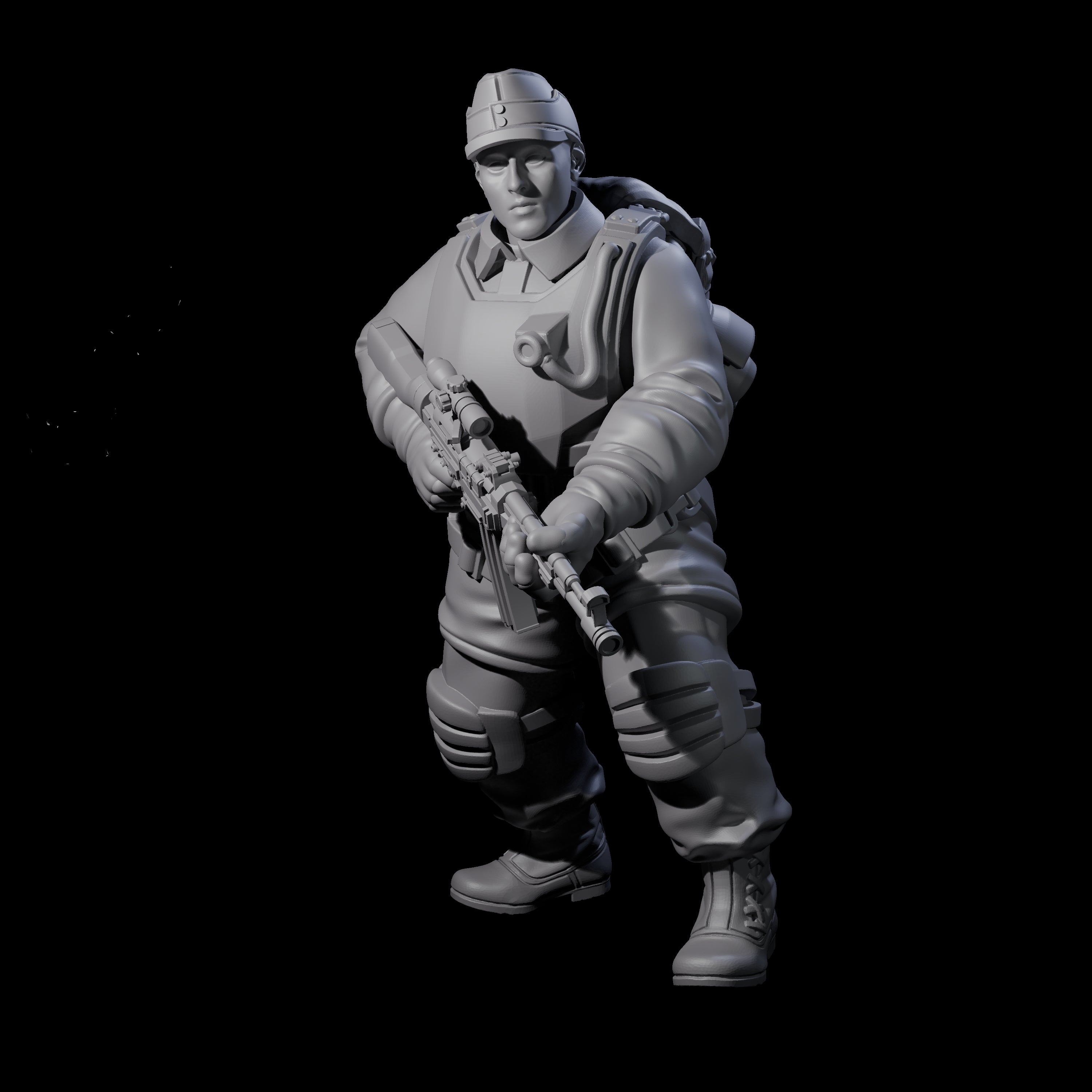 Weird War Tactical German Soldier F Miniature for Dungeons and Dragons, Pathfinder or other TTRPGs