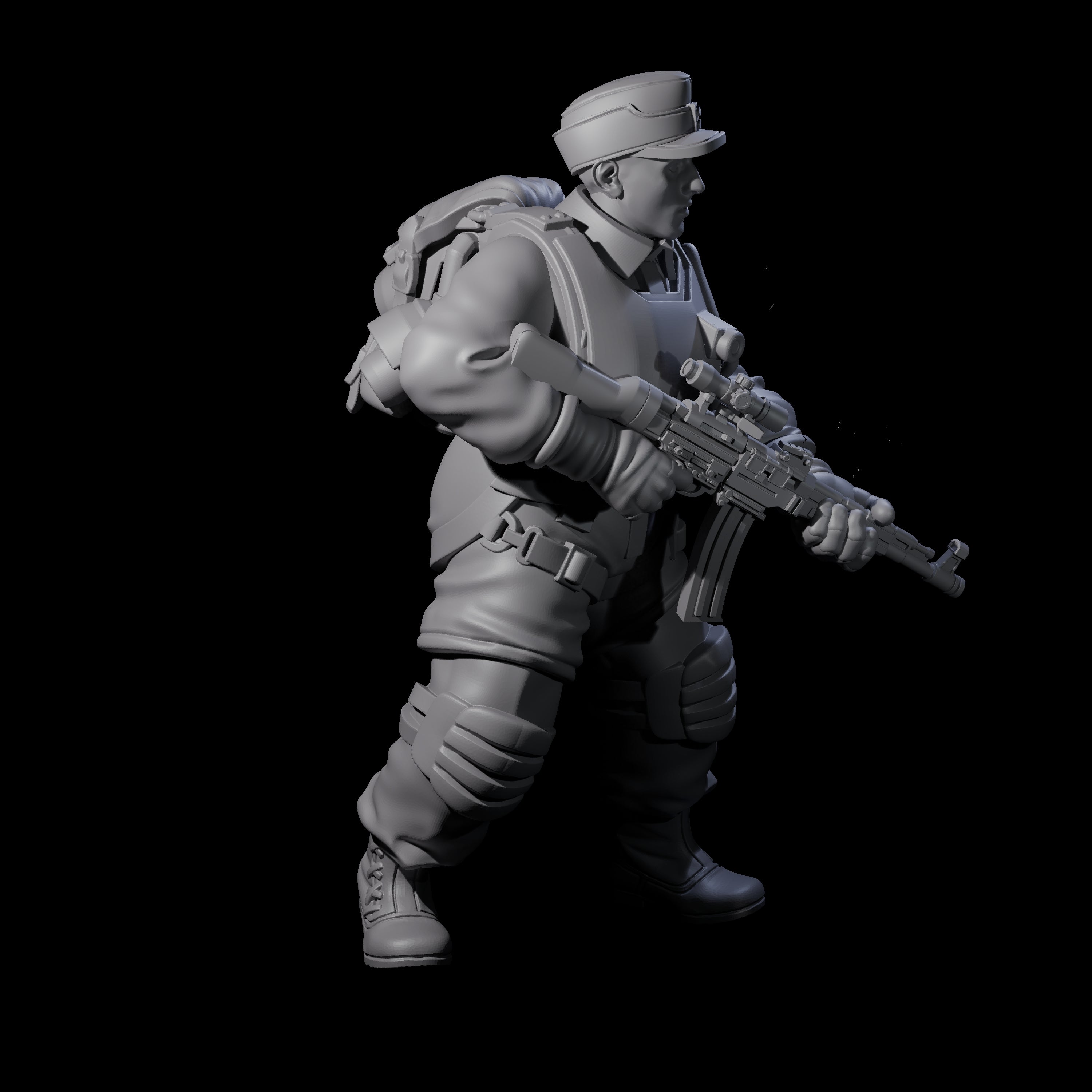 Weird War Tactical German Soldier F Miniature for Dungeons and Dragons, Pathfinder or other TTRPGs