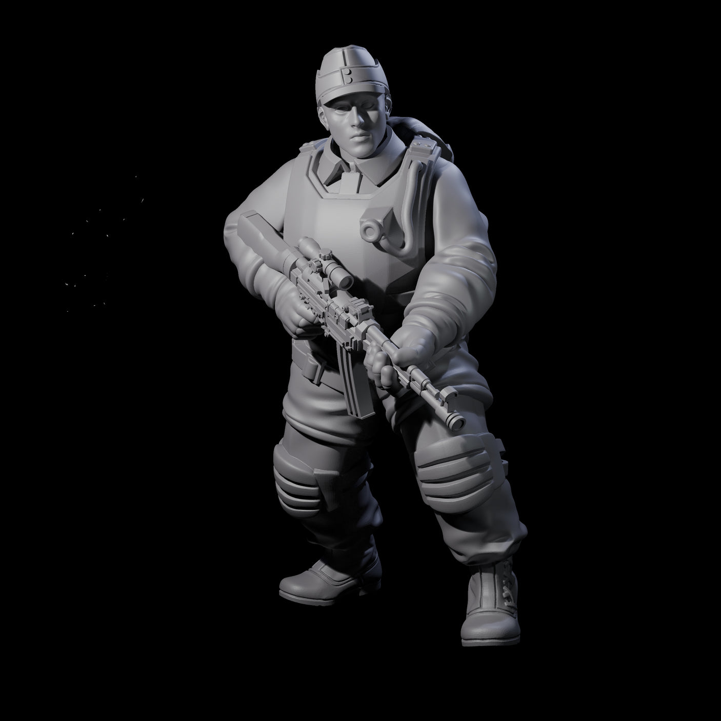 Weird War Tactical German Soldier F Miniature for Dungeons and Dragons, Pathfinder or other TTRPGs