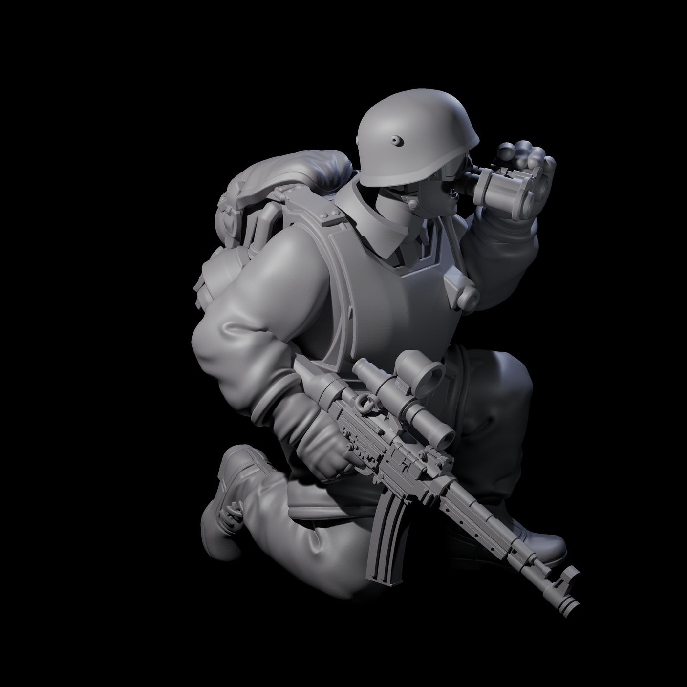 Weird War Tactical German Soldier G Miniature for Dungeons and Dragons, Pathfinder or other TTRPGs