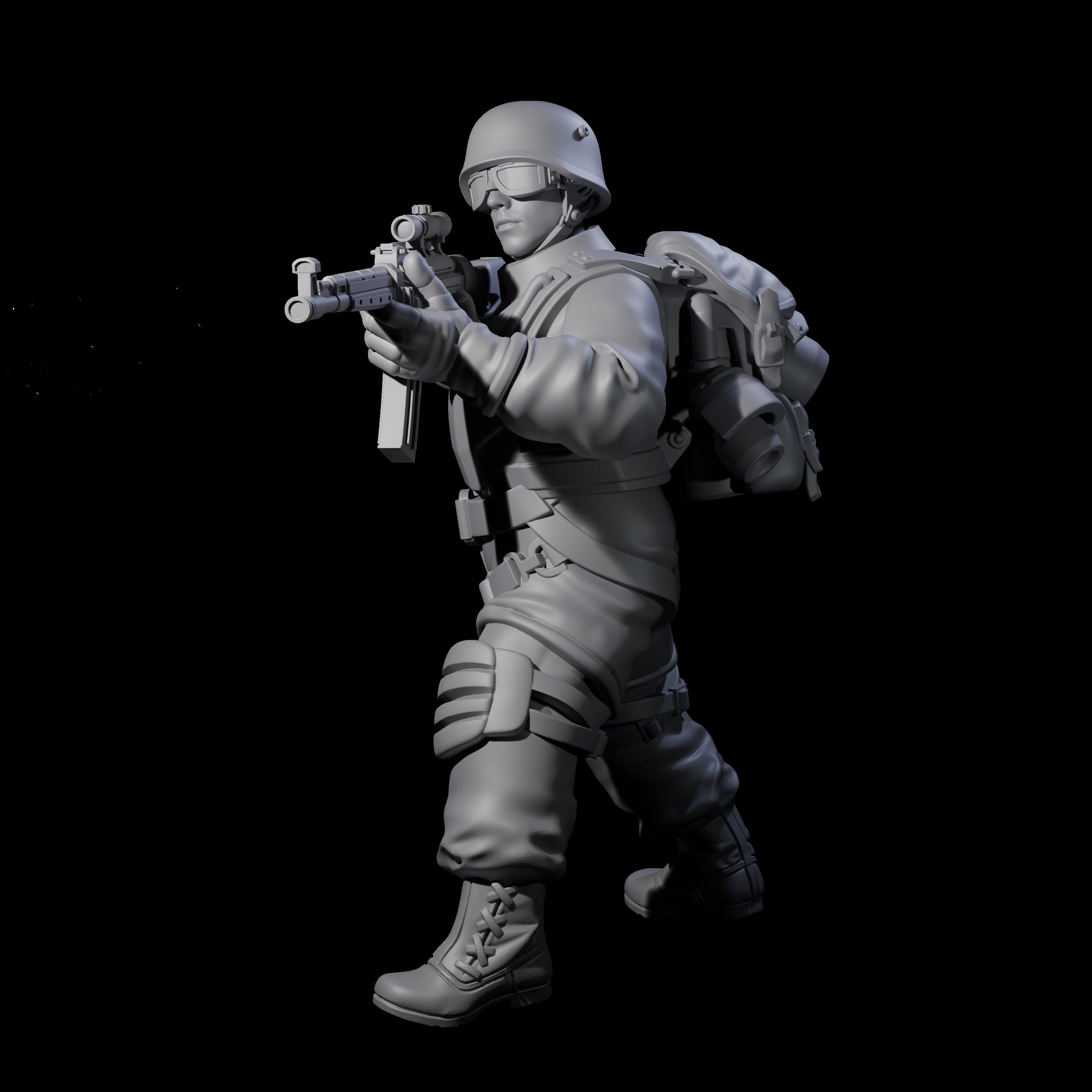 Weird War Tactical German Soldier H Miniature for Dungeons and Dragons, Pathfinder or other TTRPGs