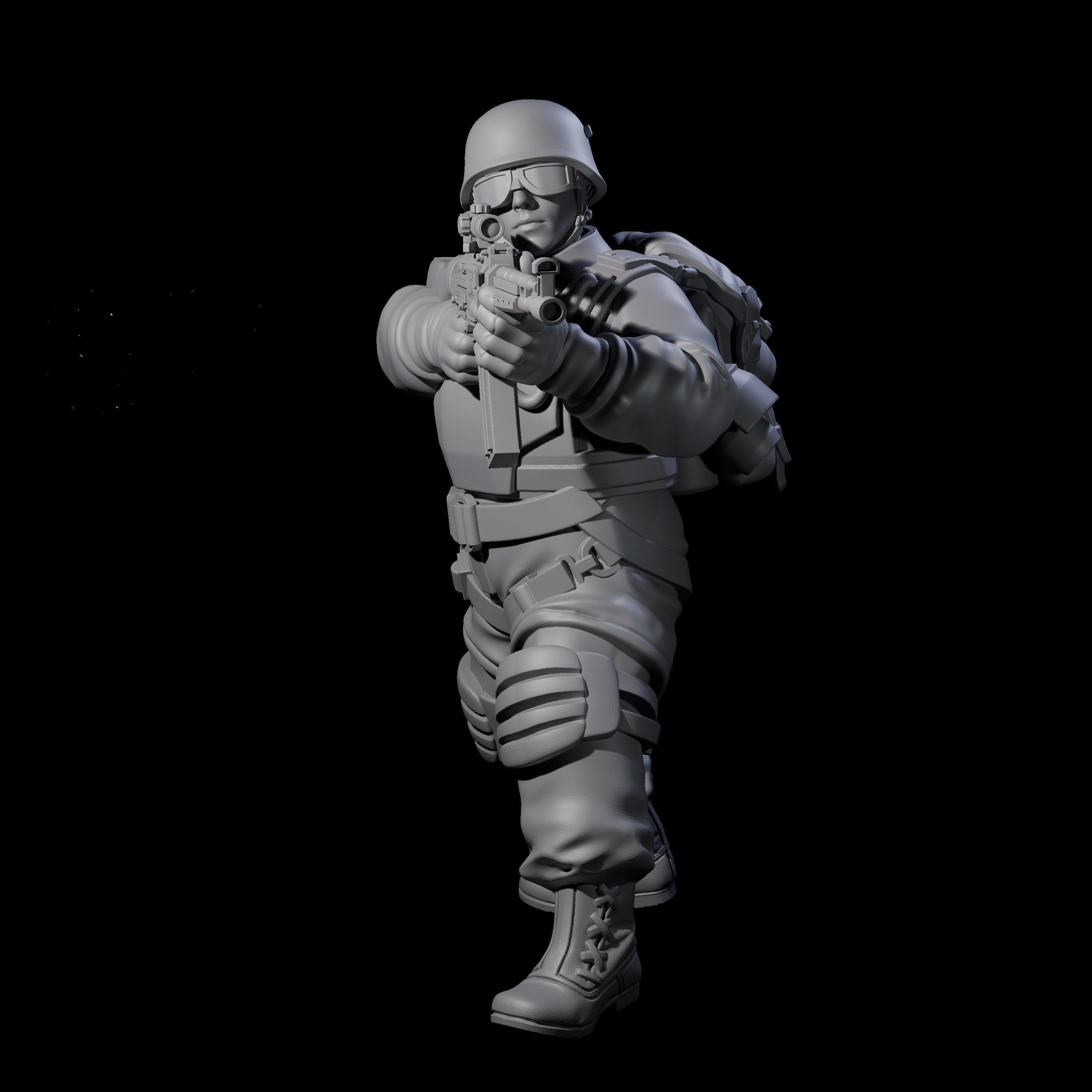 Weird War Tactical German Soldier H Miniature for Dungeons and Dragons, Pathfinder or other TTRPGs
