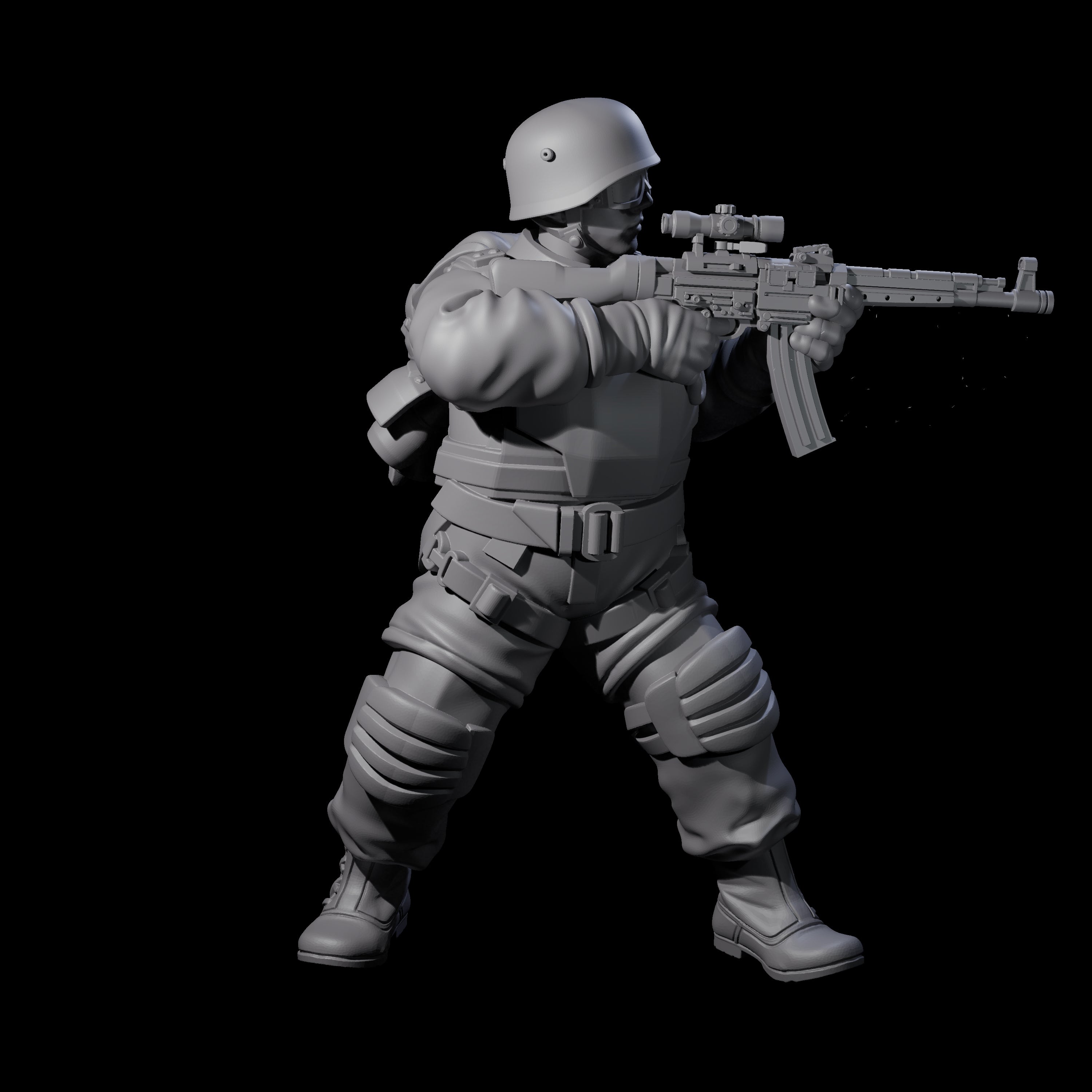 Weird War Tactical German Soldier H Miniature for Dungeons and Dragons, Pathfinder or other TTRPGs