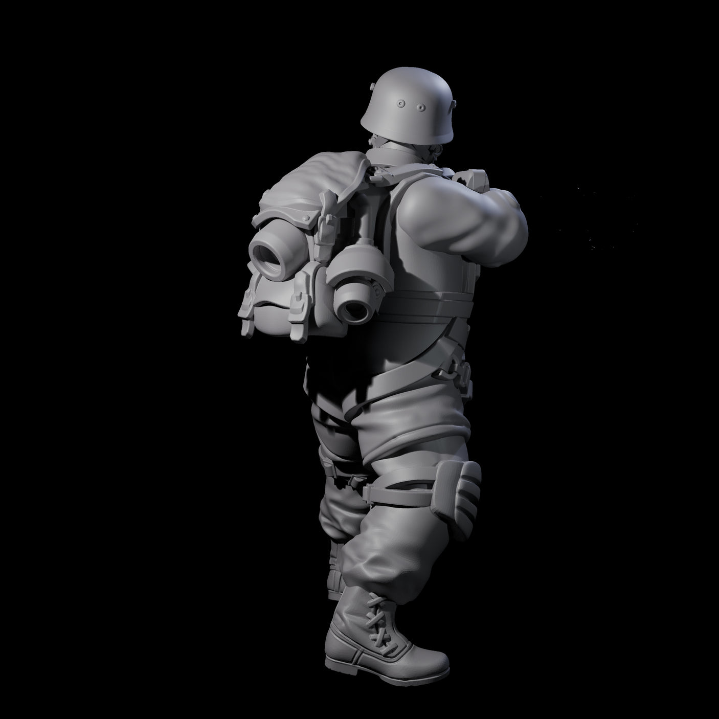 Weird War Tactical German Soldier H Miniature for Dungeons and Dragons, Pathfinder or other TTRPGs