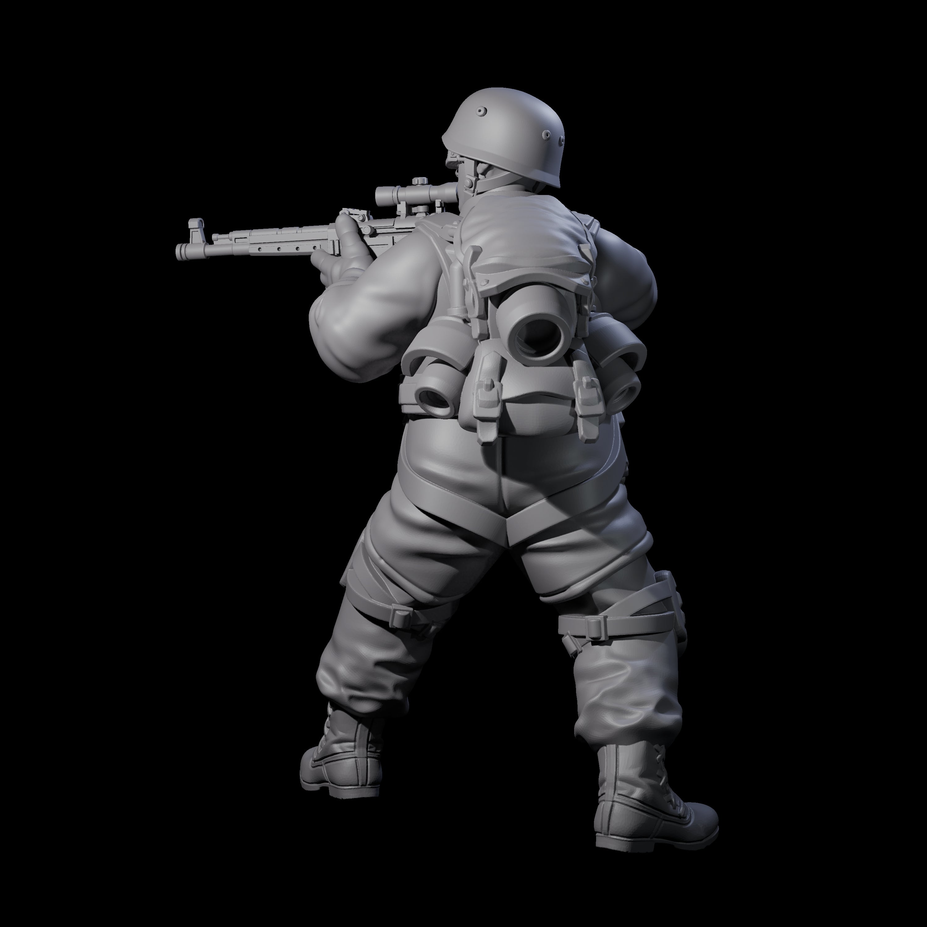 Weird War Tactical German Soldier H Miniature for Dungeons and Dragons, Pathfinder or other TTRPGs