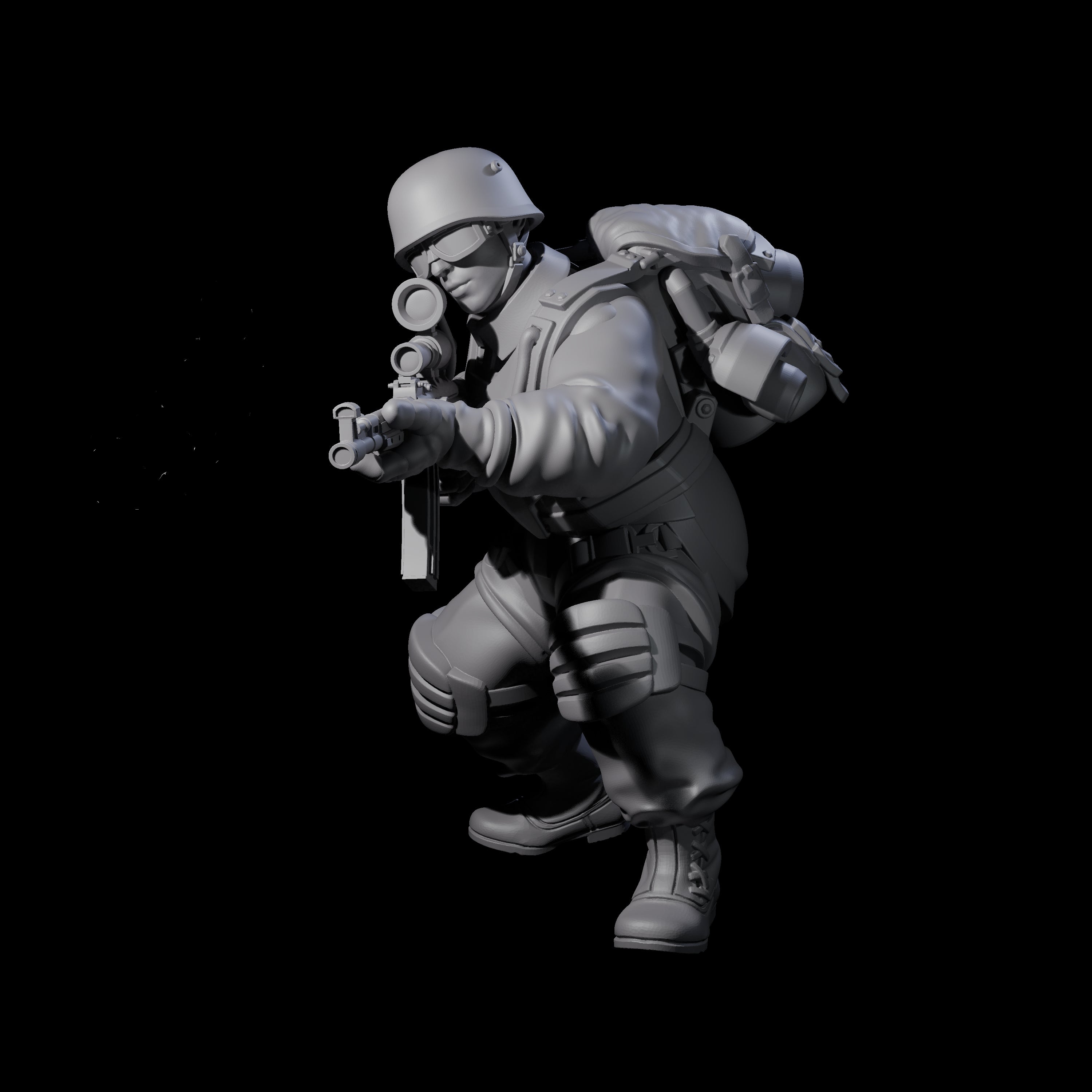 Weird War Tactical German Soldier I Miniature for Dungeons and Dragons, Pathfinder or other TTRPGs
