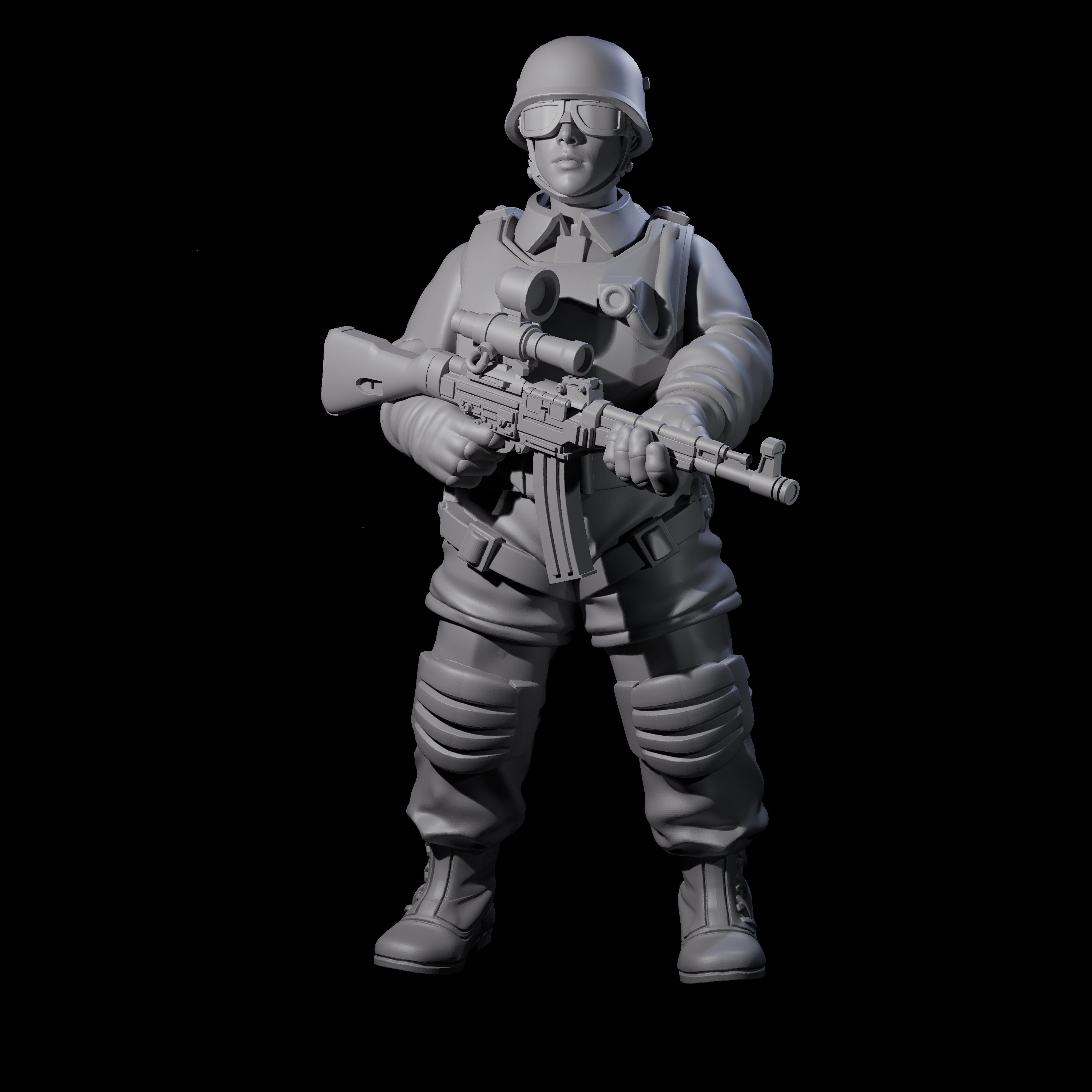 Weird War Tactical German Soldier J Miniature for Dungeons and Dragons, Pathfinder or other TTRPGs