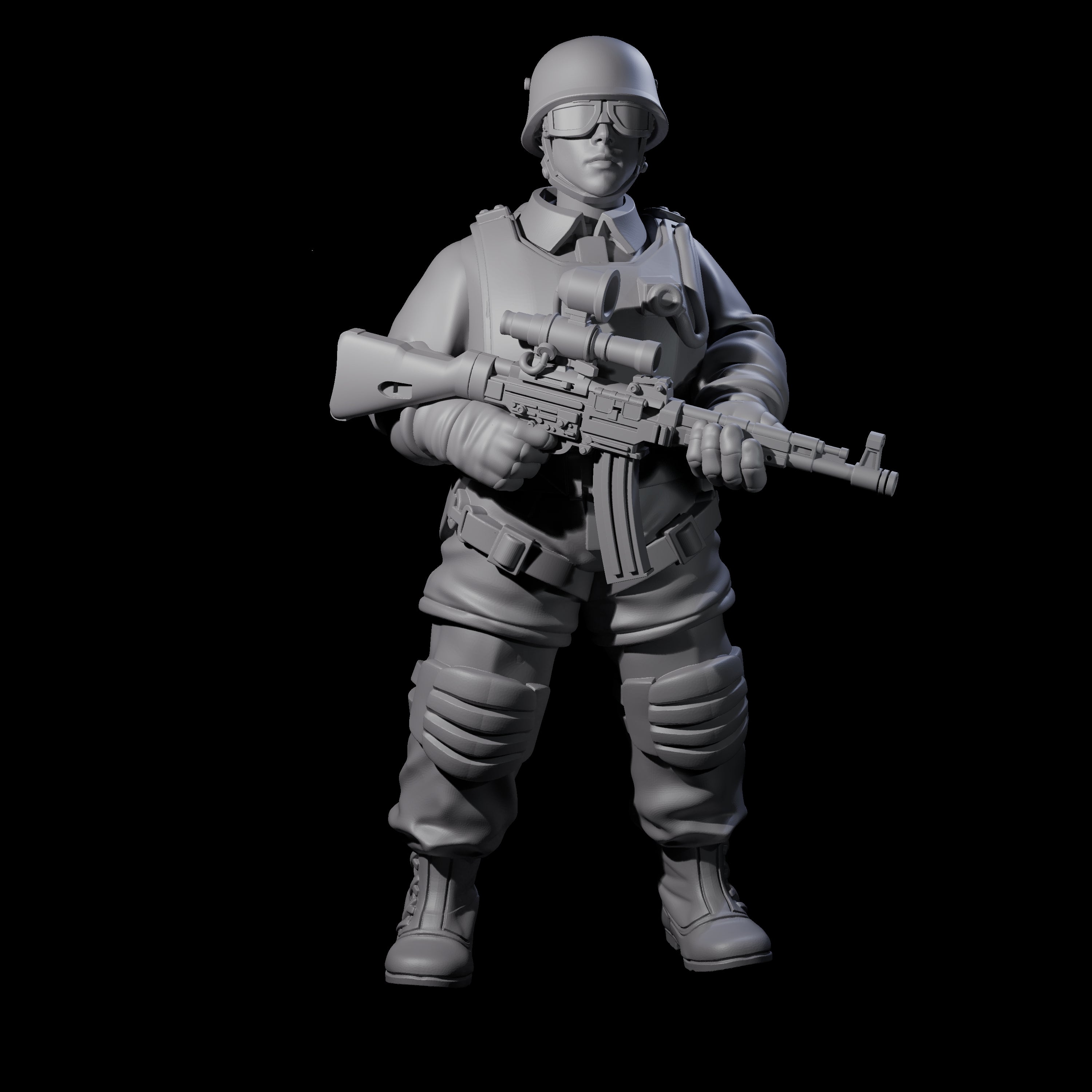 Weird War Tactical German Soldier J Miniature for Dungeons and Dragons, Pathfinder or other TTRPGs