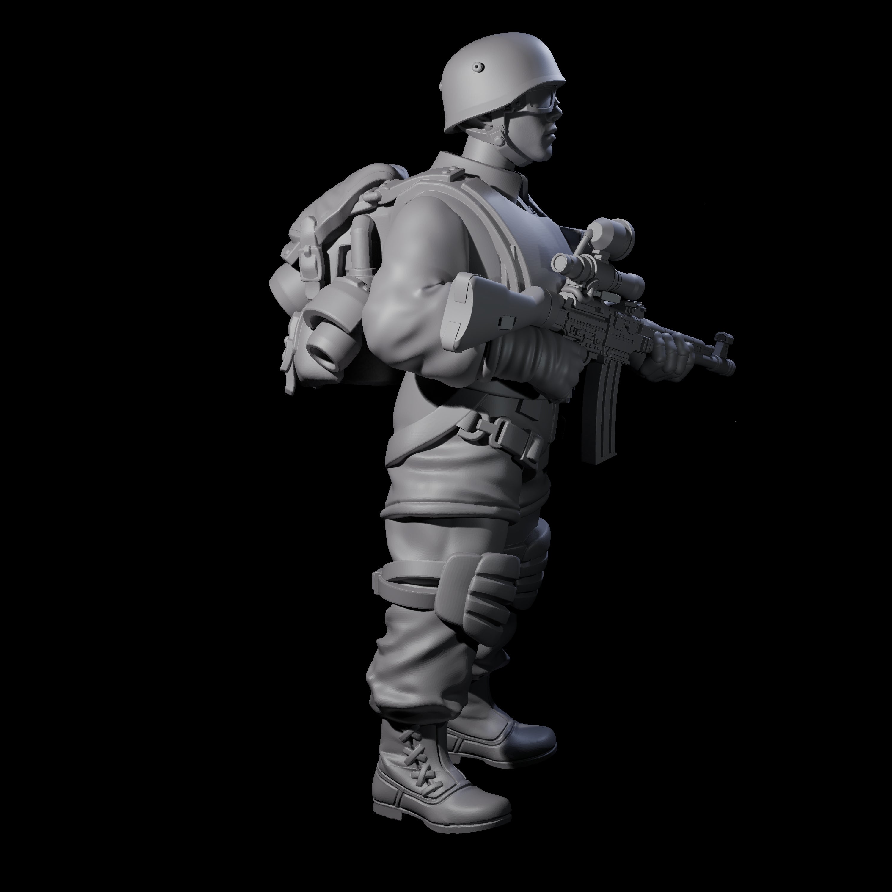 Weird War Tactical German Soldier J Miniature for Dungeons and Dragons, Pathfinder or other TTRPGs