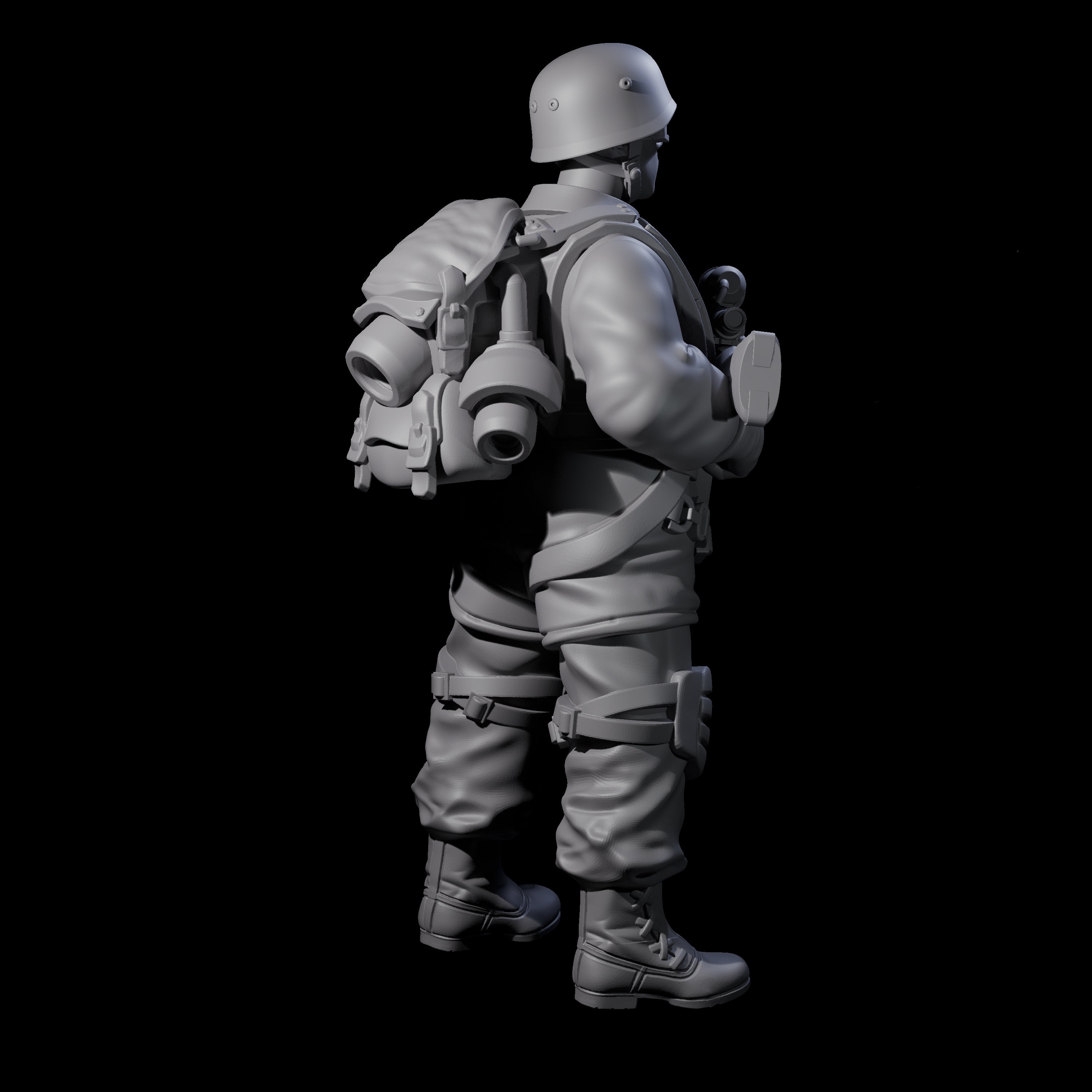 Weird War Tactical German Soldier J Miniature for Dungeons and Dragons, Pathfinder or other TTRPGs