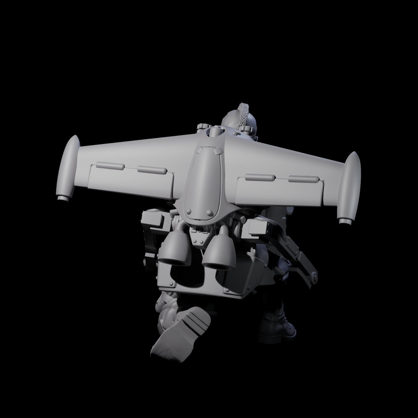 Weird War USA Blind Firing Jetpack Trooper A Miniature for Dungeons and Dragons, Pathfinder or other TTRPGs