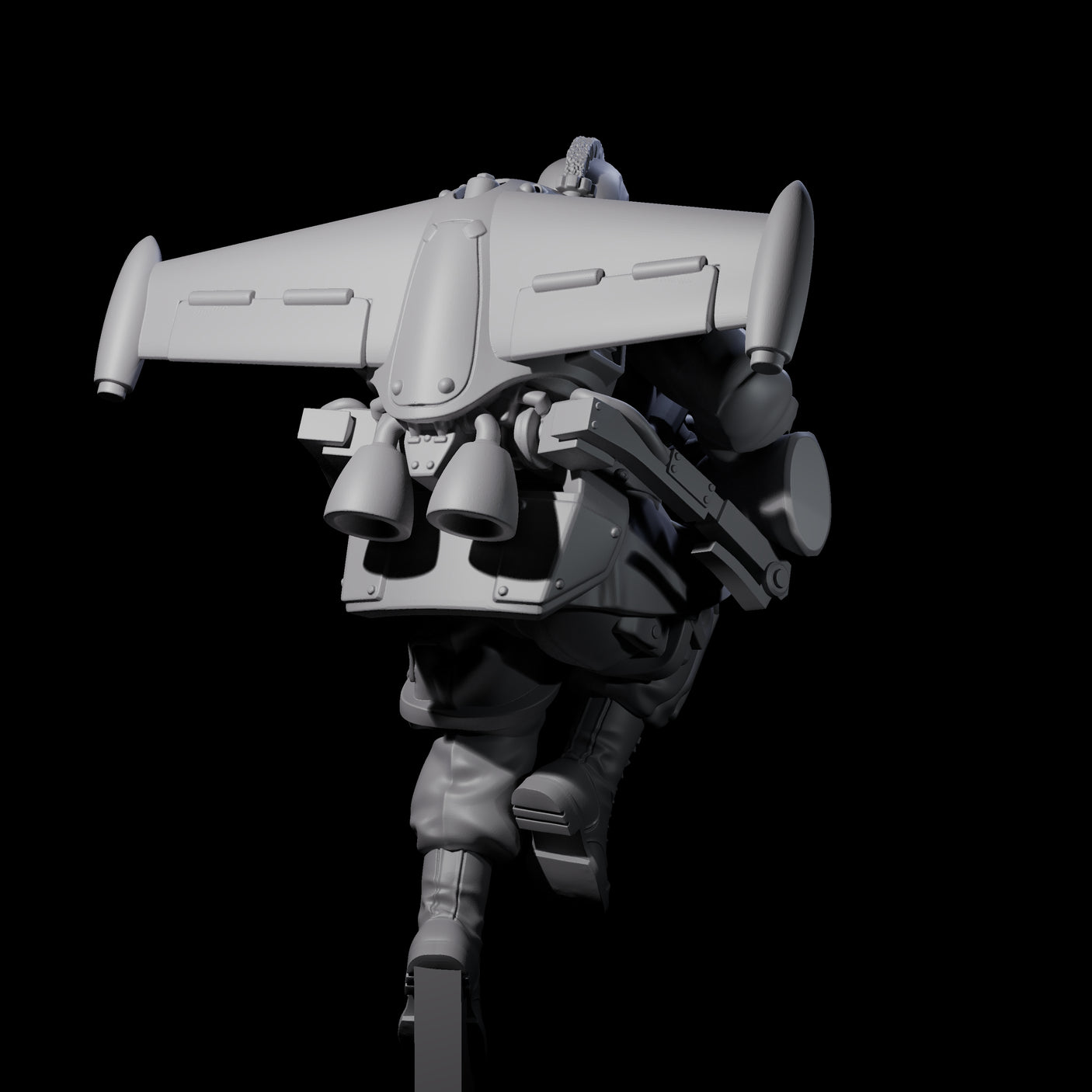 Weird War USA Diving Jetpack Rifleman I Miniature for Dungeons and Dragons, Pathfinder or other TTRPGs