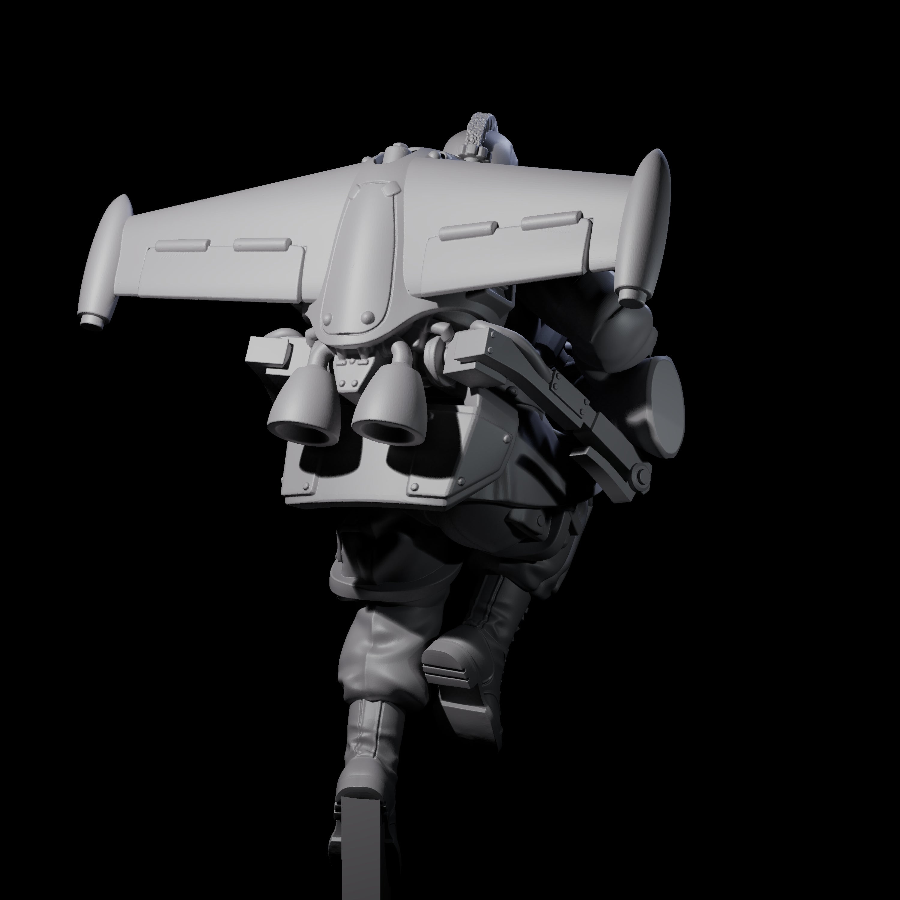 Weird War USA Diving Jetpack Rifleman I Miniature for Dungeons and Dragons, Pathfinder or other TTRPGs