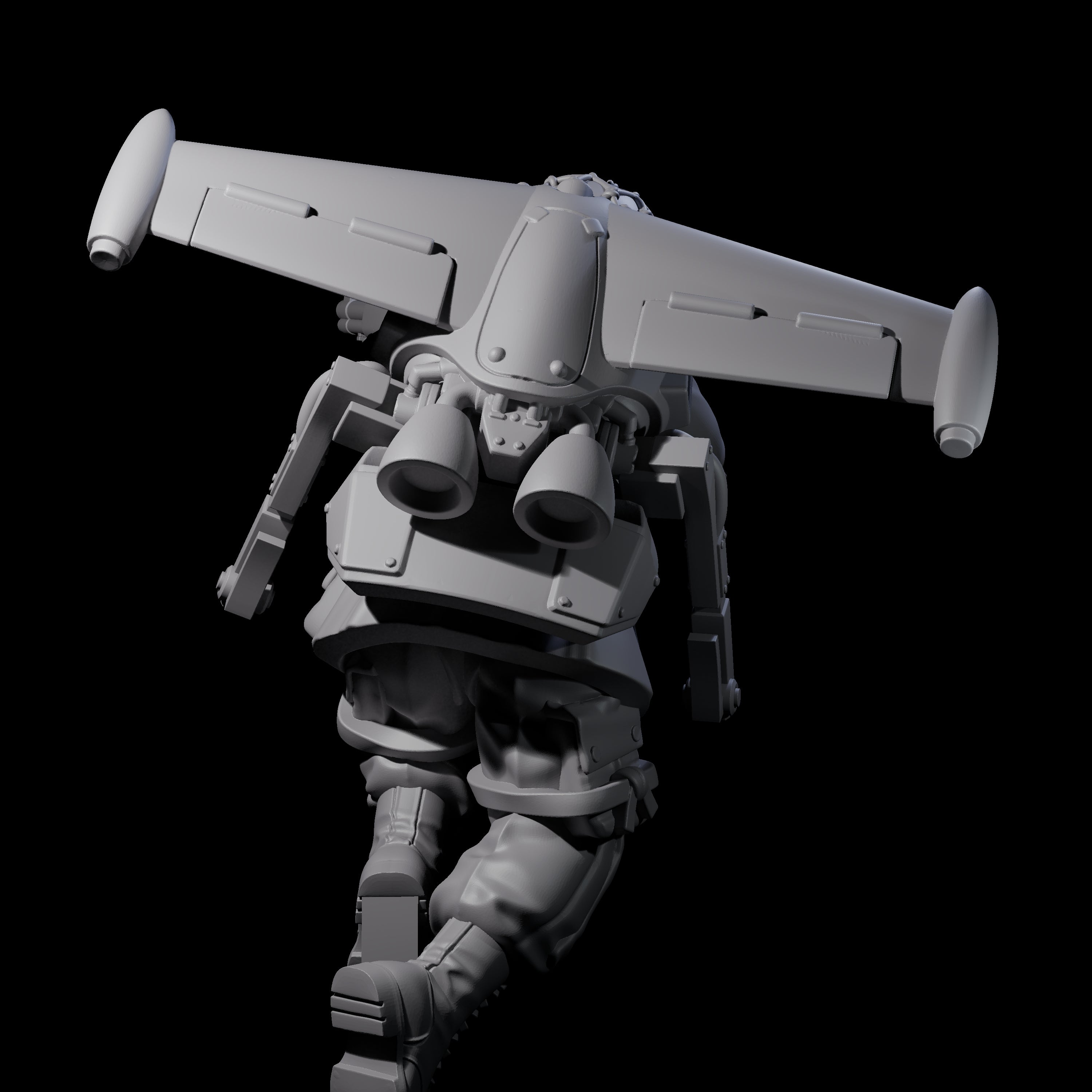 Weird War USA Diving Jetpack Rifleman K Miniature for Dungeons and Dragons, Pathfinder or other TTRPGs