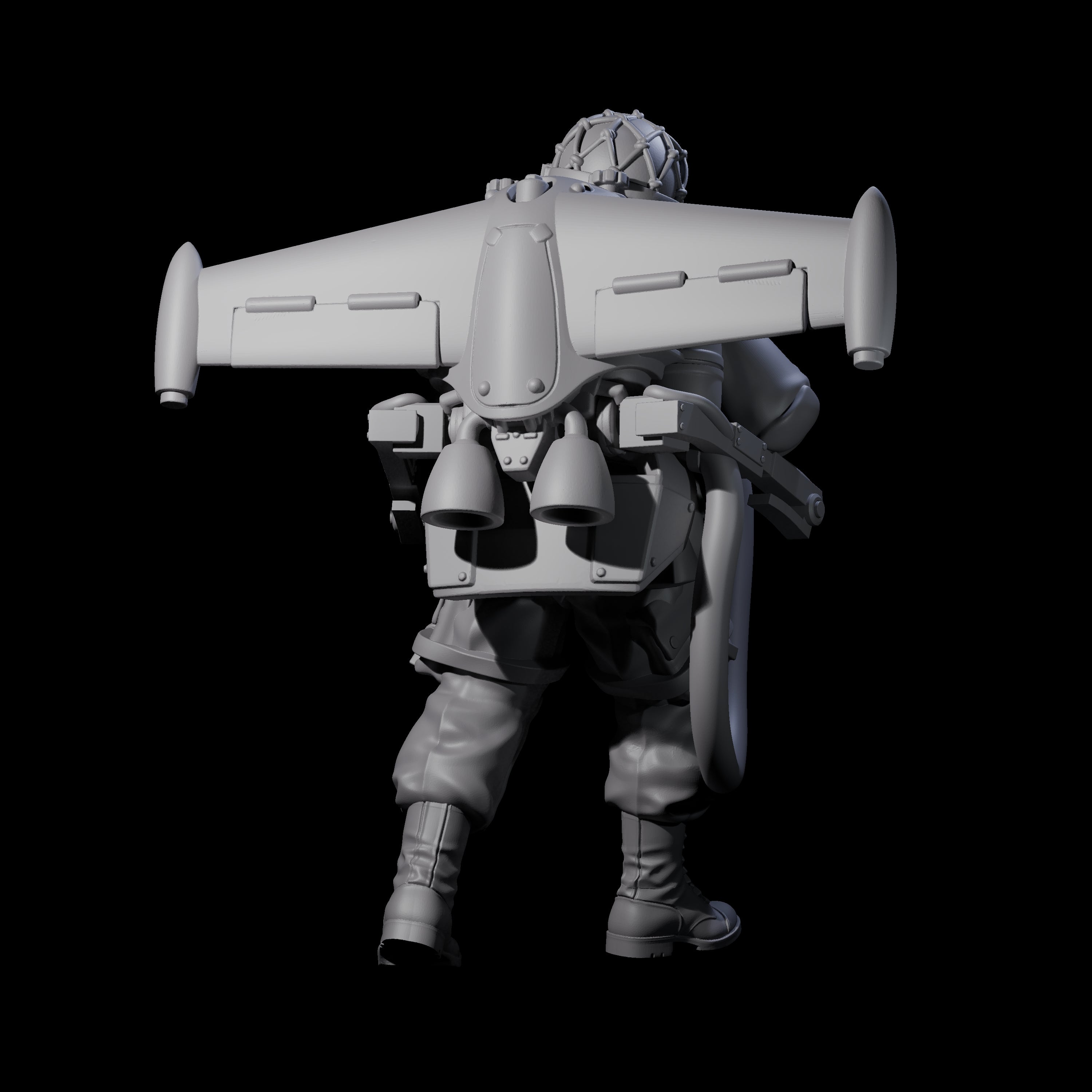 Weird War USA Scorched Jetpack Flamethrower A Miniature for Dungeons and Dragons, Pathfinder or other TTRPGs