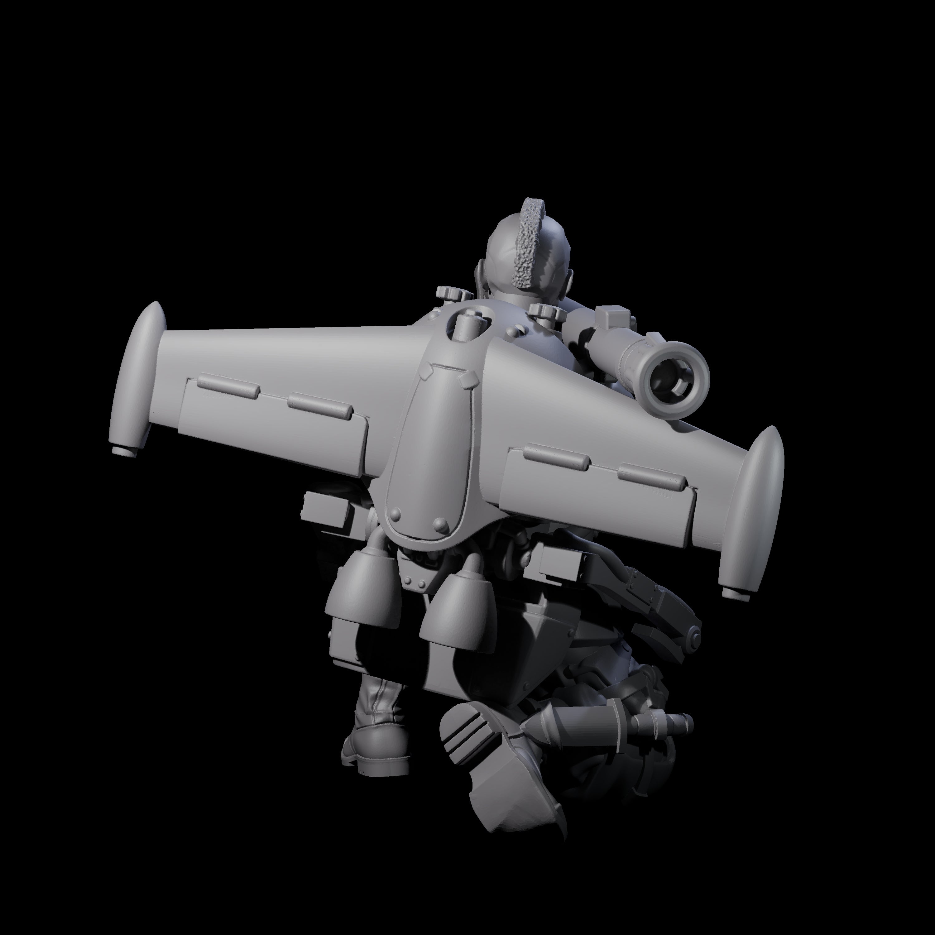 Weird War USA Taking Aim Jetpack Bazooka Teammate Gunner Miniature for Dungeons and Dragons, Pathfinder or other TTRPGs