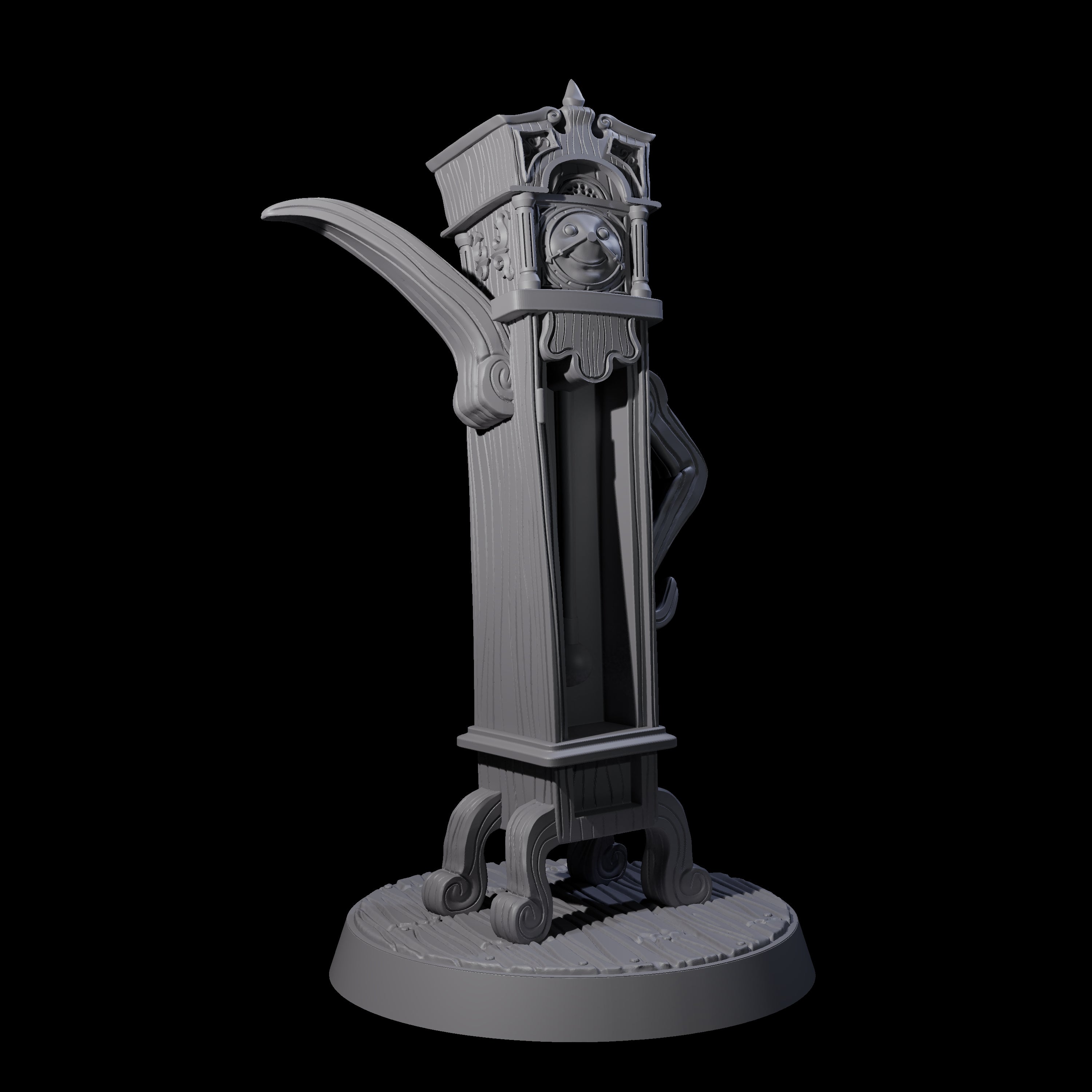 Welcoming Enchanted Grandfather Clock Miniature for Dungeons and Dragons, Pathfinder or other TTRPGs