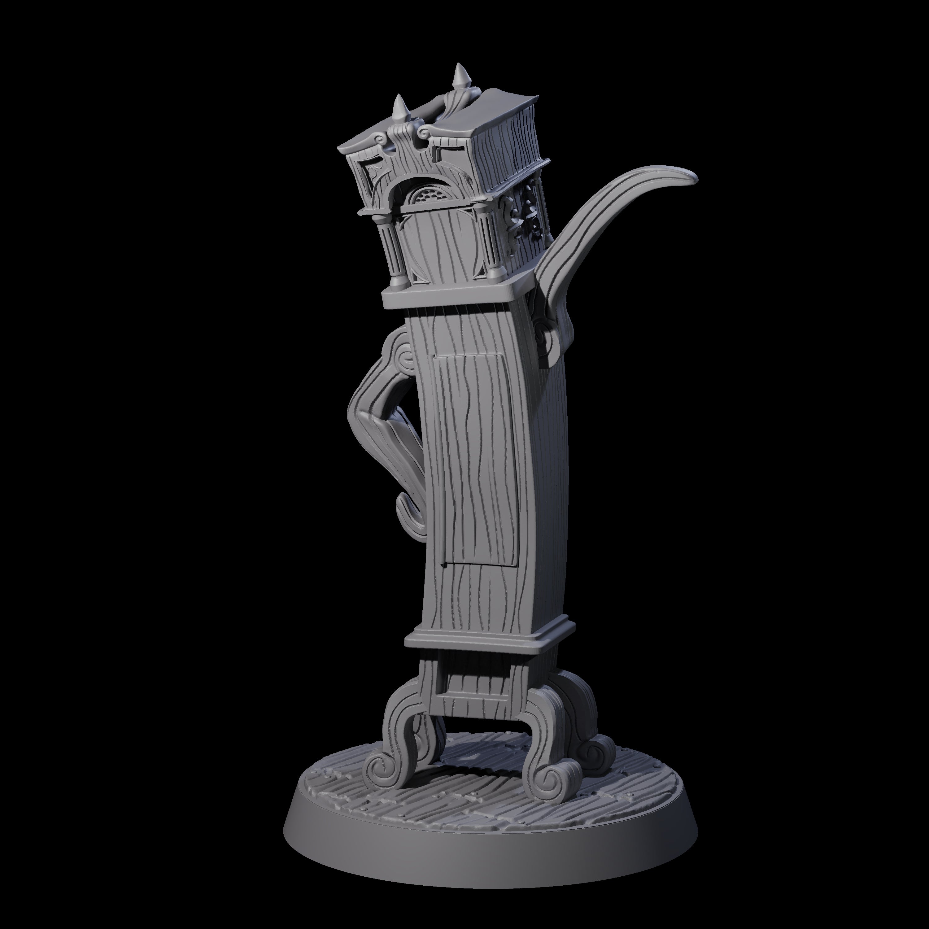 Welcoming Enchanted Grandfather Clock Miniature for Dungeons and Dragons, Pathfinder or other TTRPGs