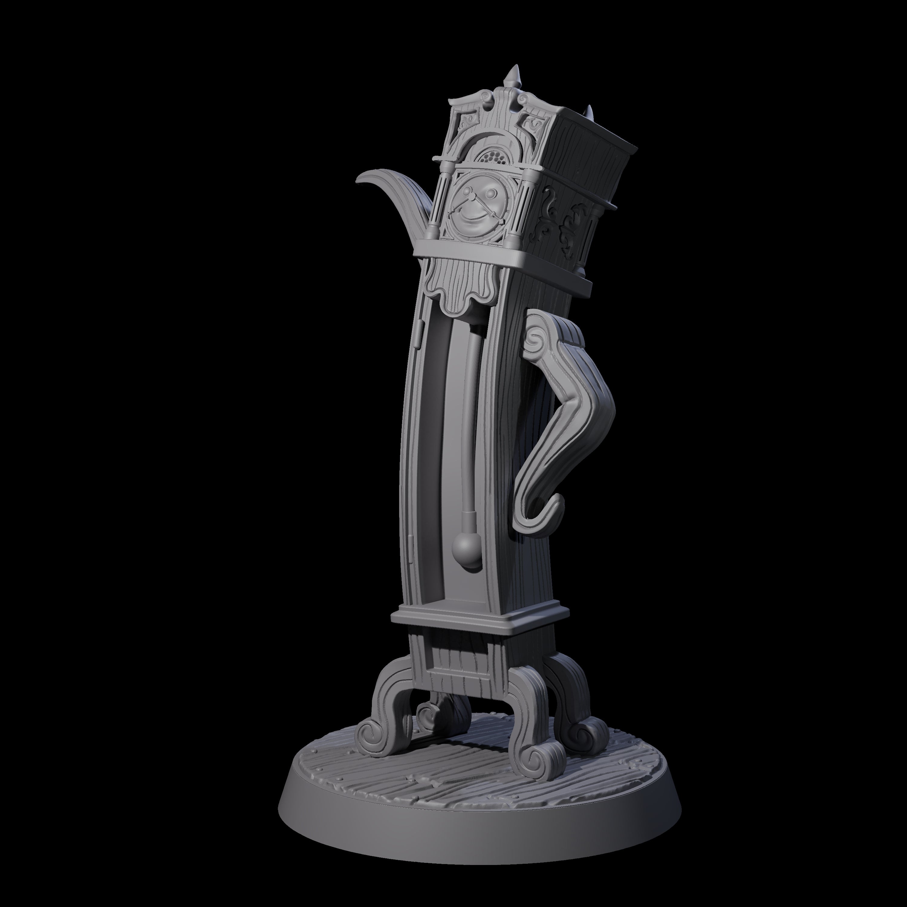 Welcoming Enchanted Grandfather Clock Miniature for Dungeons and Dragons, Pathfinder or other TTRPGs