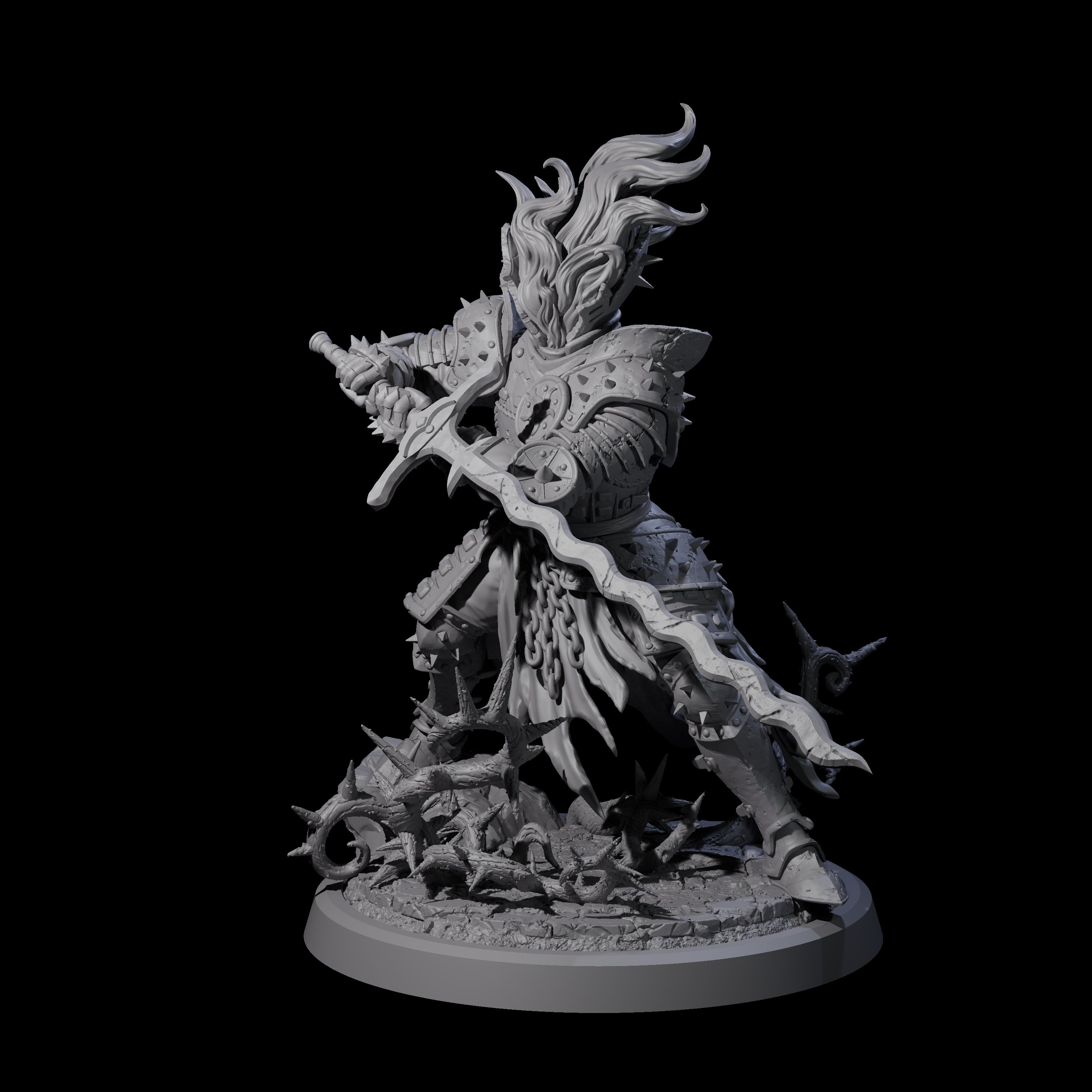 Well Trained Fire Elemental Myrmidon A Miniature for Dungeons and Dragons, Pathfinder or other TTRPGs