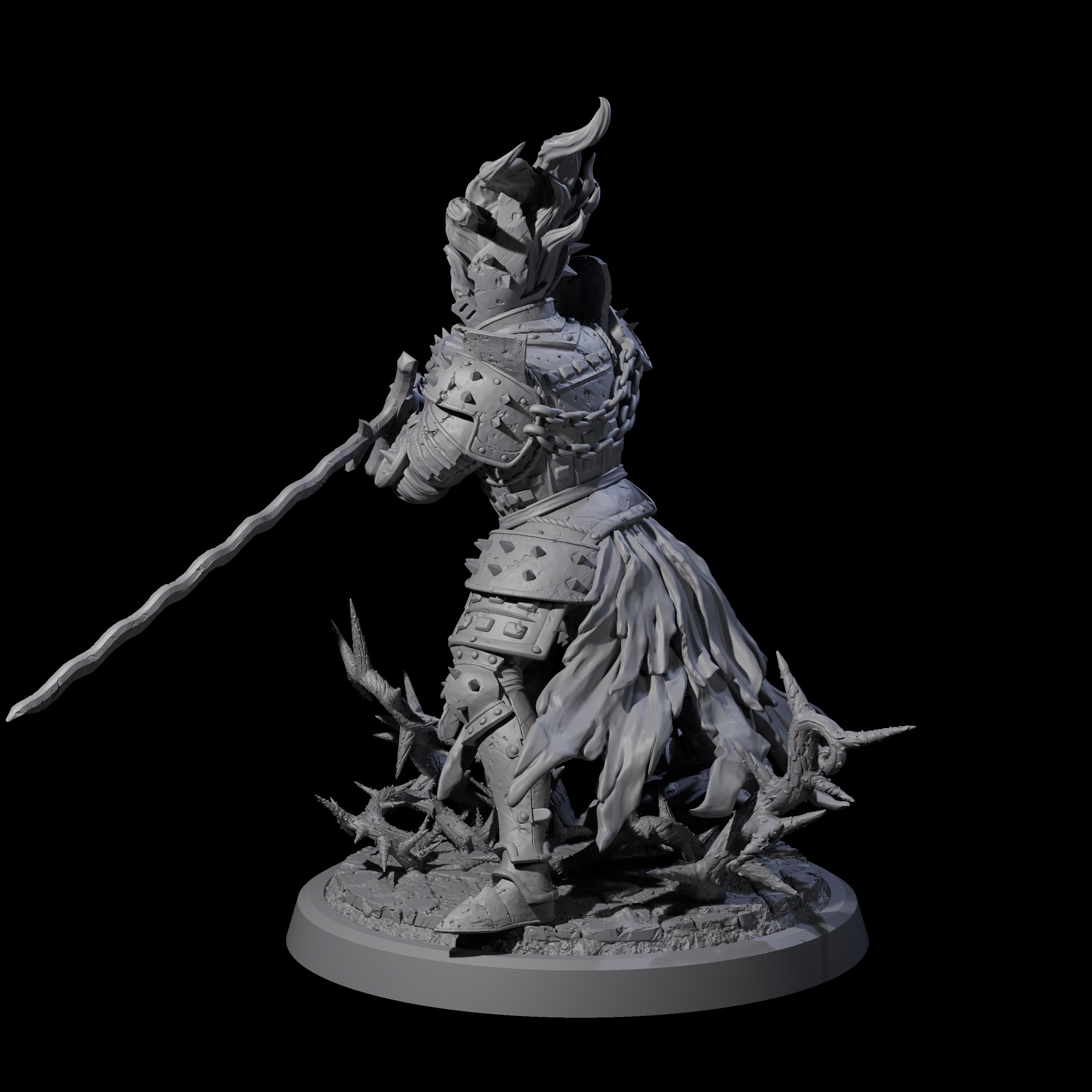 Well Trained Fire Elemental Myrmidon A Miniature for Dungeons and Dragons, Pathfinder or other TTRPGs