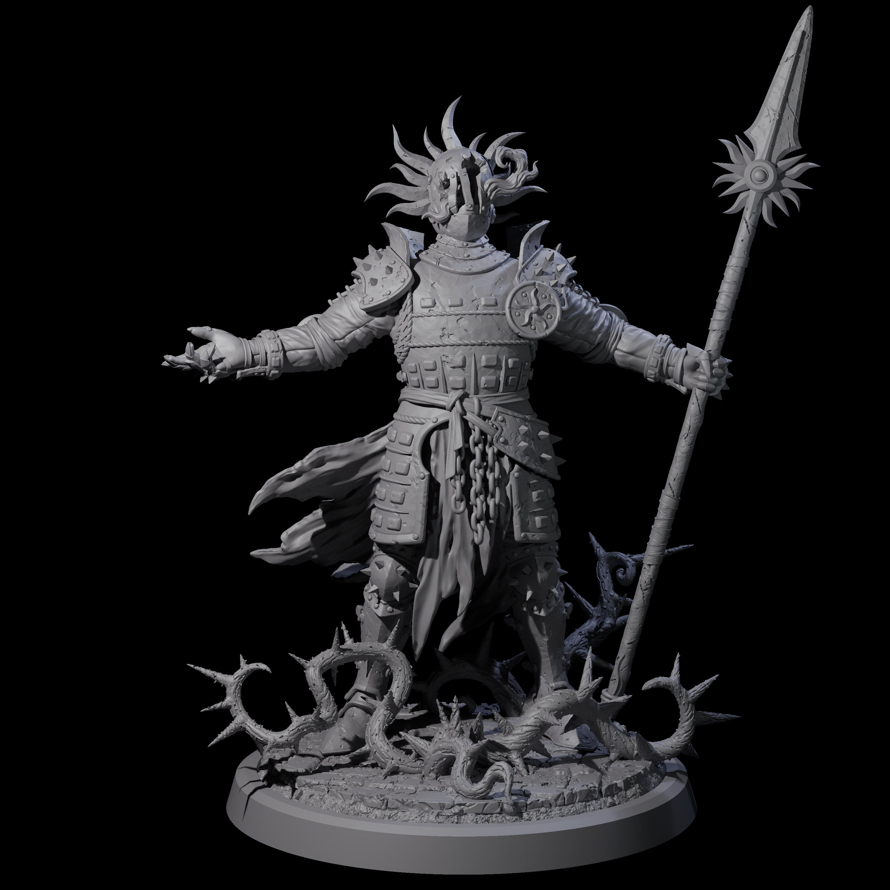 Well Trained Fire Elemental Myrmidon B Miniature for Dungeons and Dragons, Pathfinder or other TTRPGs