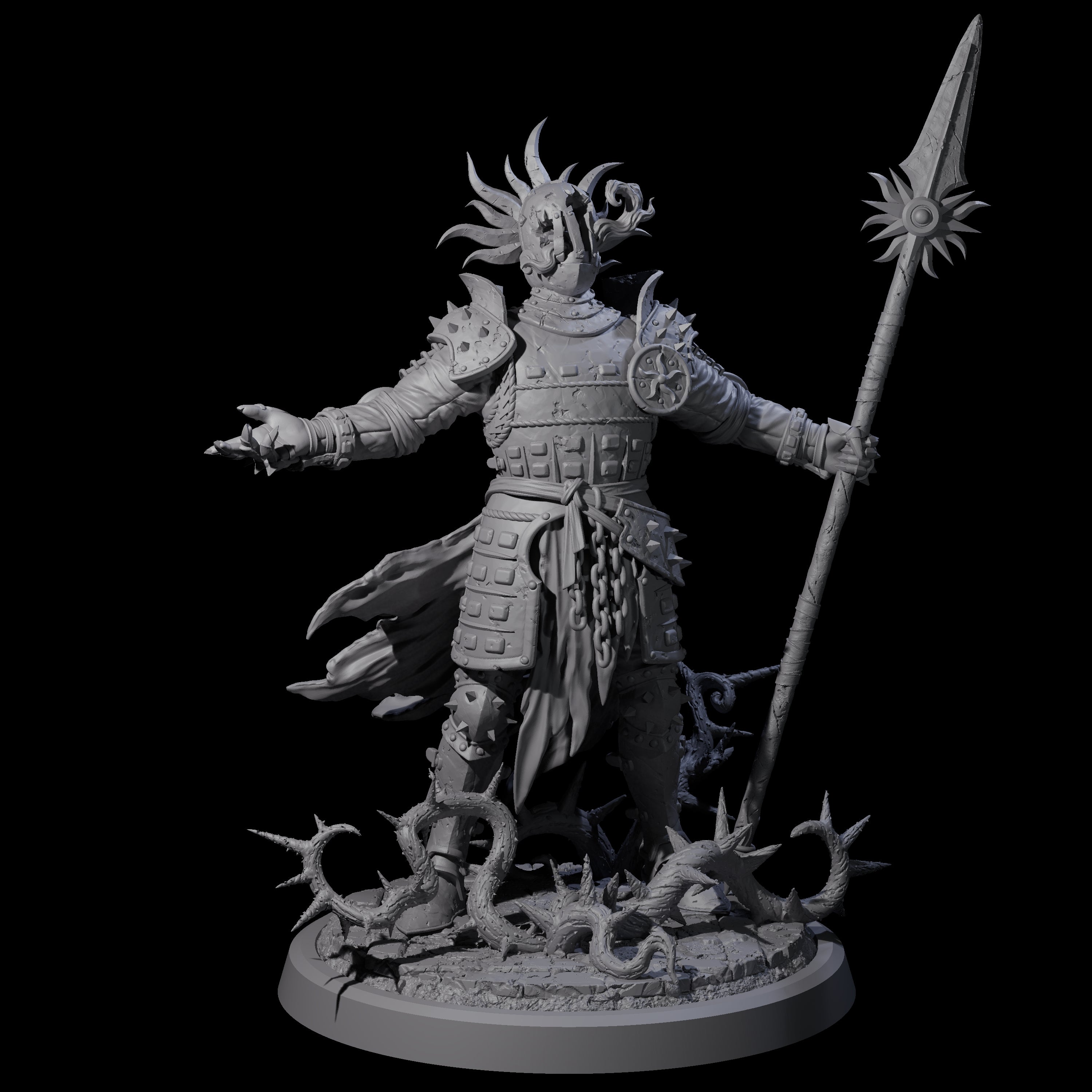 Well Trained Fire Elemental Myrmidon B Miniature for Dungeons and Dragons, Pathfinder or other TTRPGs