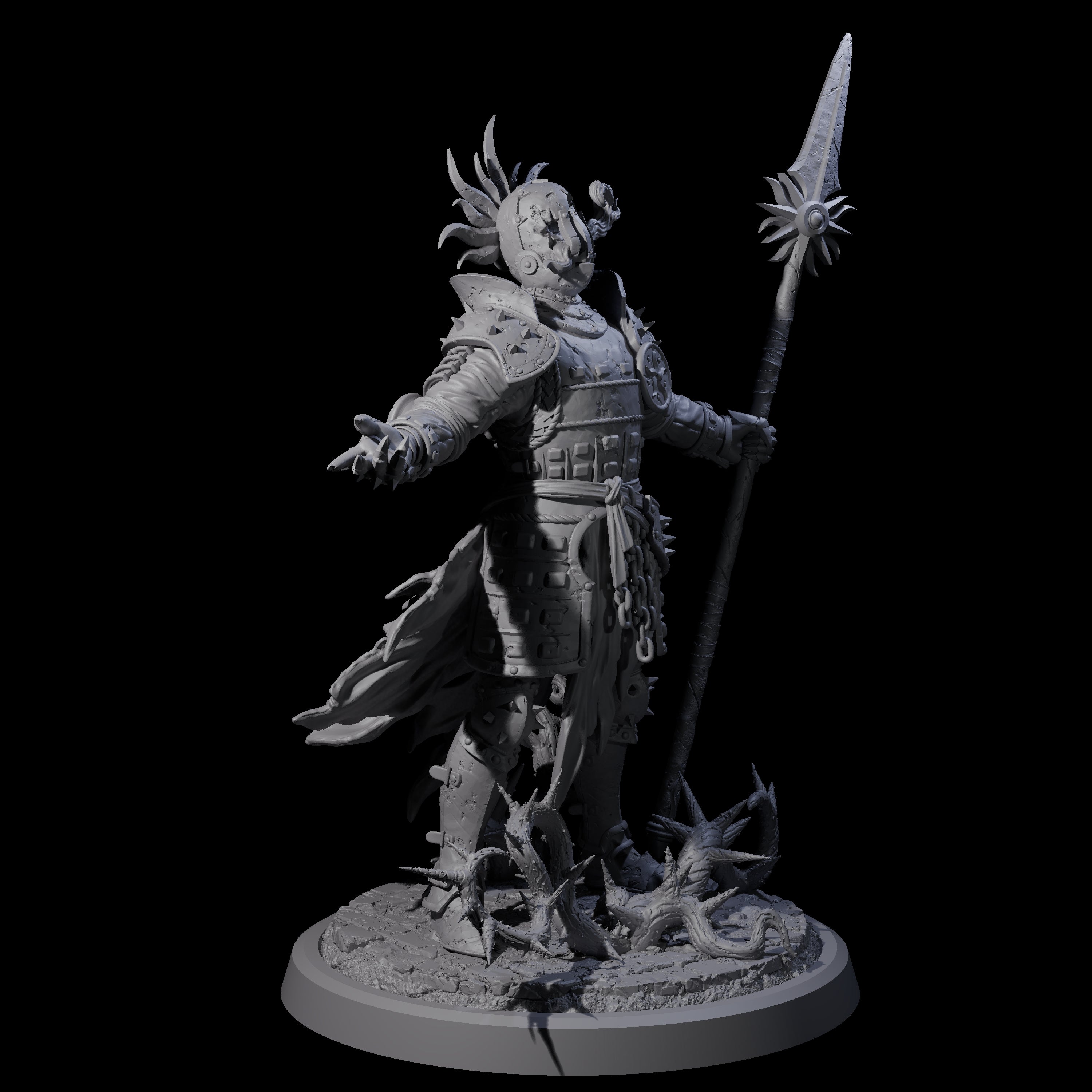 Well Trained Fire Elemental Myrmidon B Miniature for Dungeons and Dragons, Pathfinder or other TTRPGs