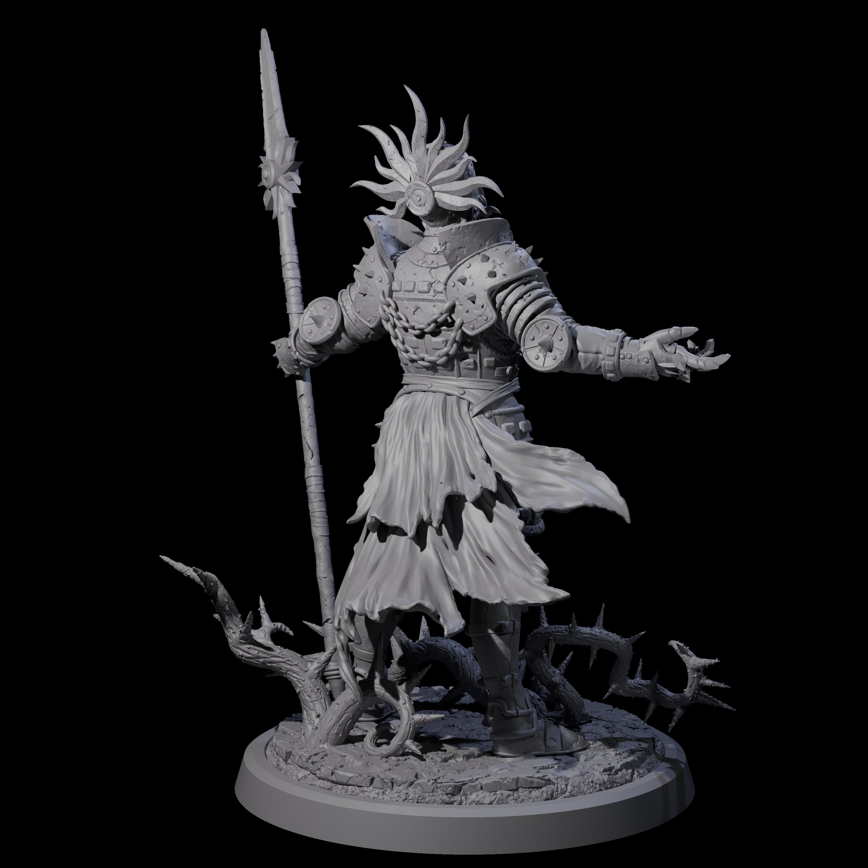 Well Trained Fire Elemental Myrmidon B Miniature for Dungeons and Dragons, Pathfinder or other TTRPGs