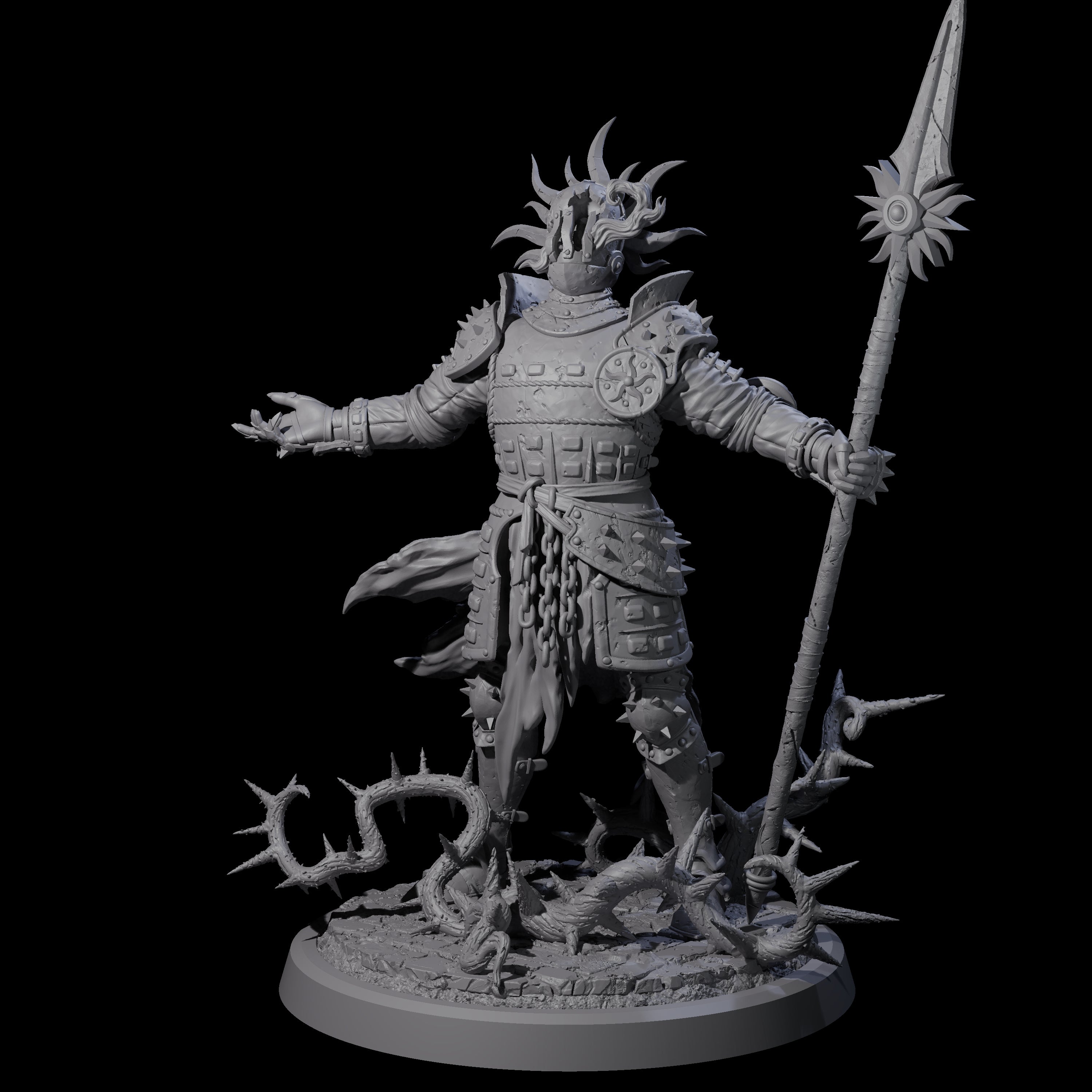 Well Trained Fire Elemental Myrmidon B Miniature for Dungeons and Dragons, Pathfinder or other TTRPGs