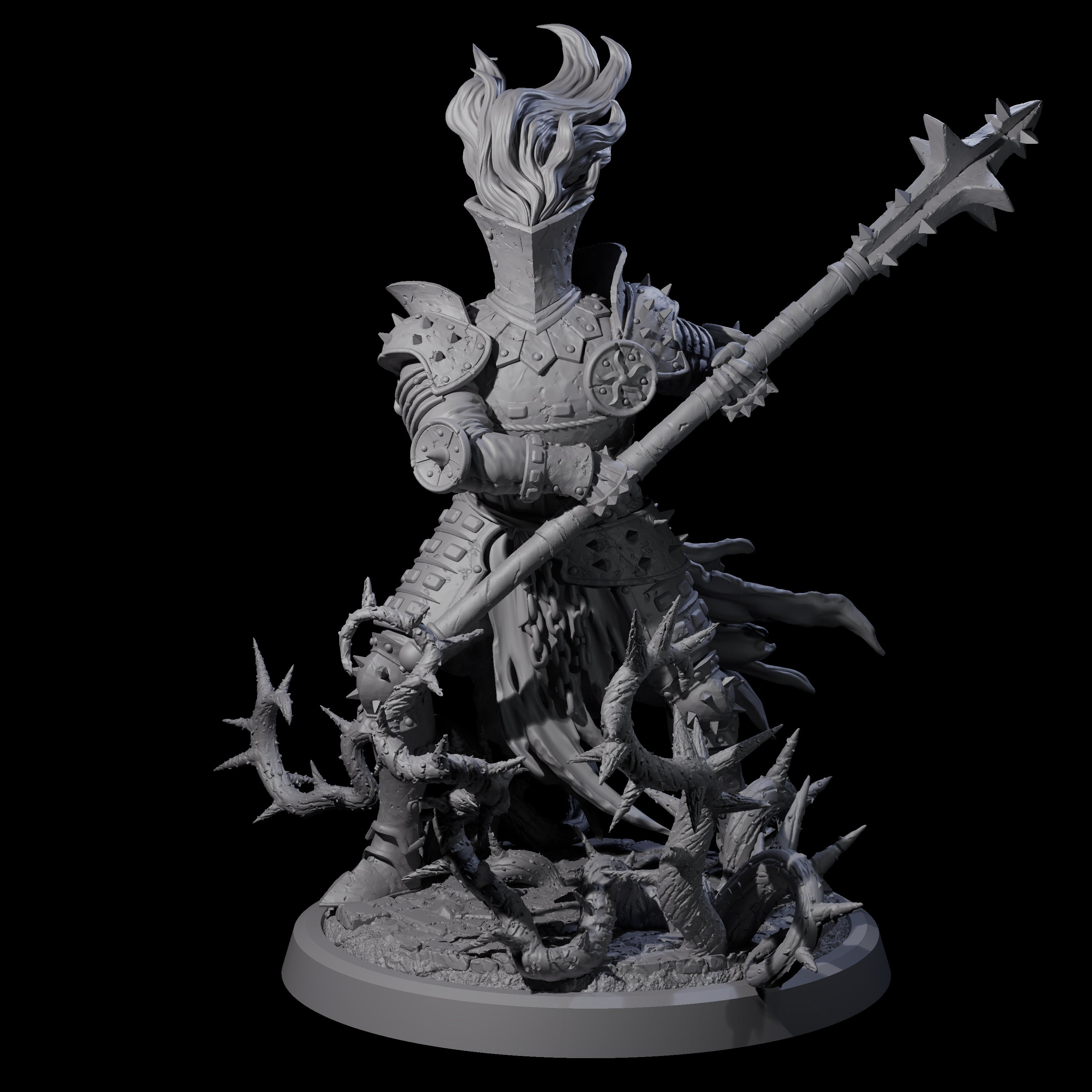 Well Trained Fire Elemental Myrmidon C Miniature for Dungeons and Dragons, Pathfinder or other TTRPGs