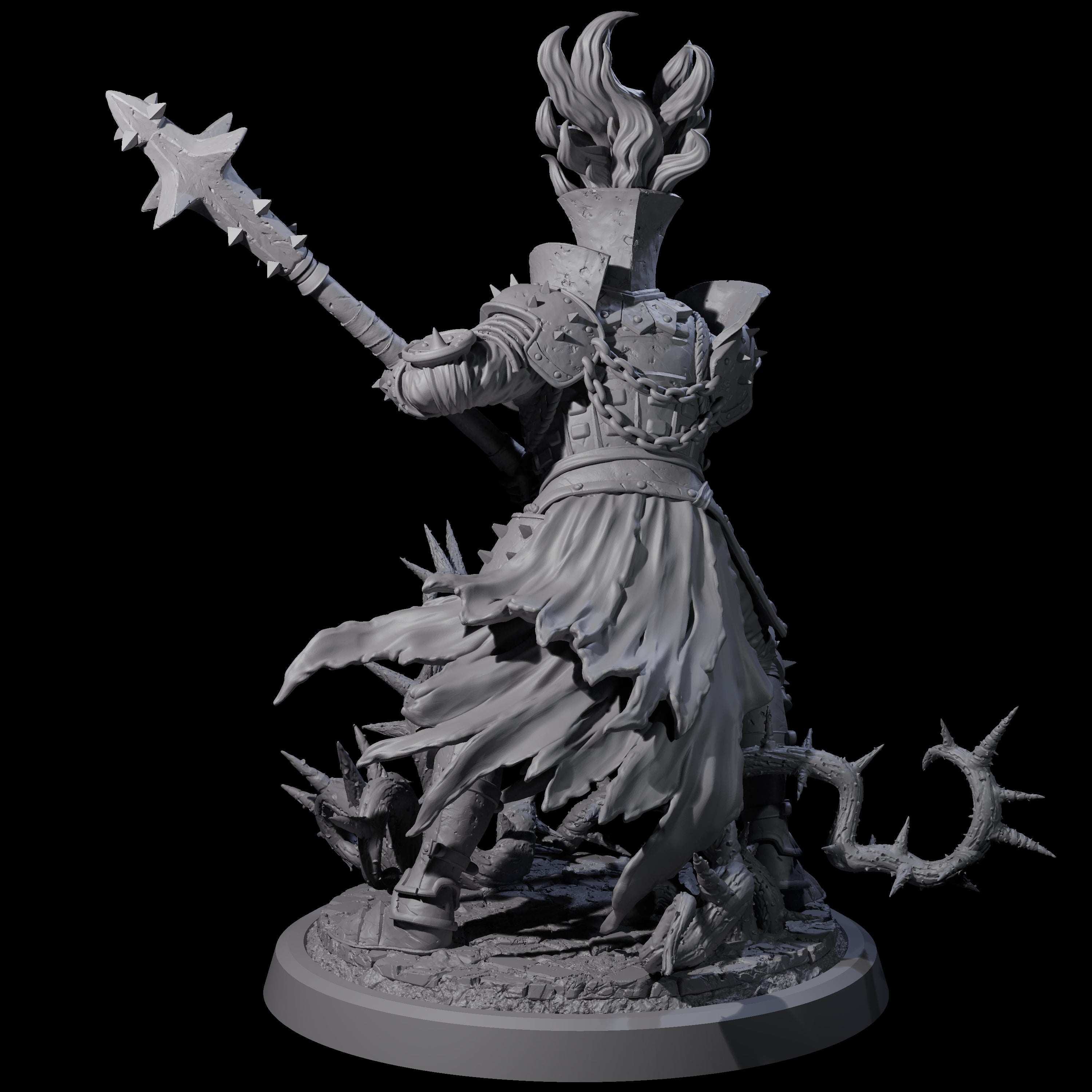 Well Trained Fire Elemental Myrmidon C Miniature for Dungeons and Dragons, Pathfinder or other TTRPGs