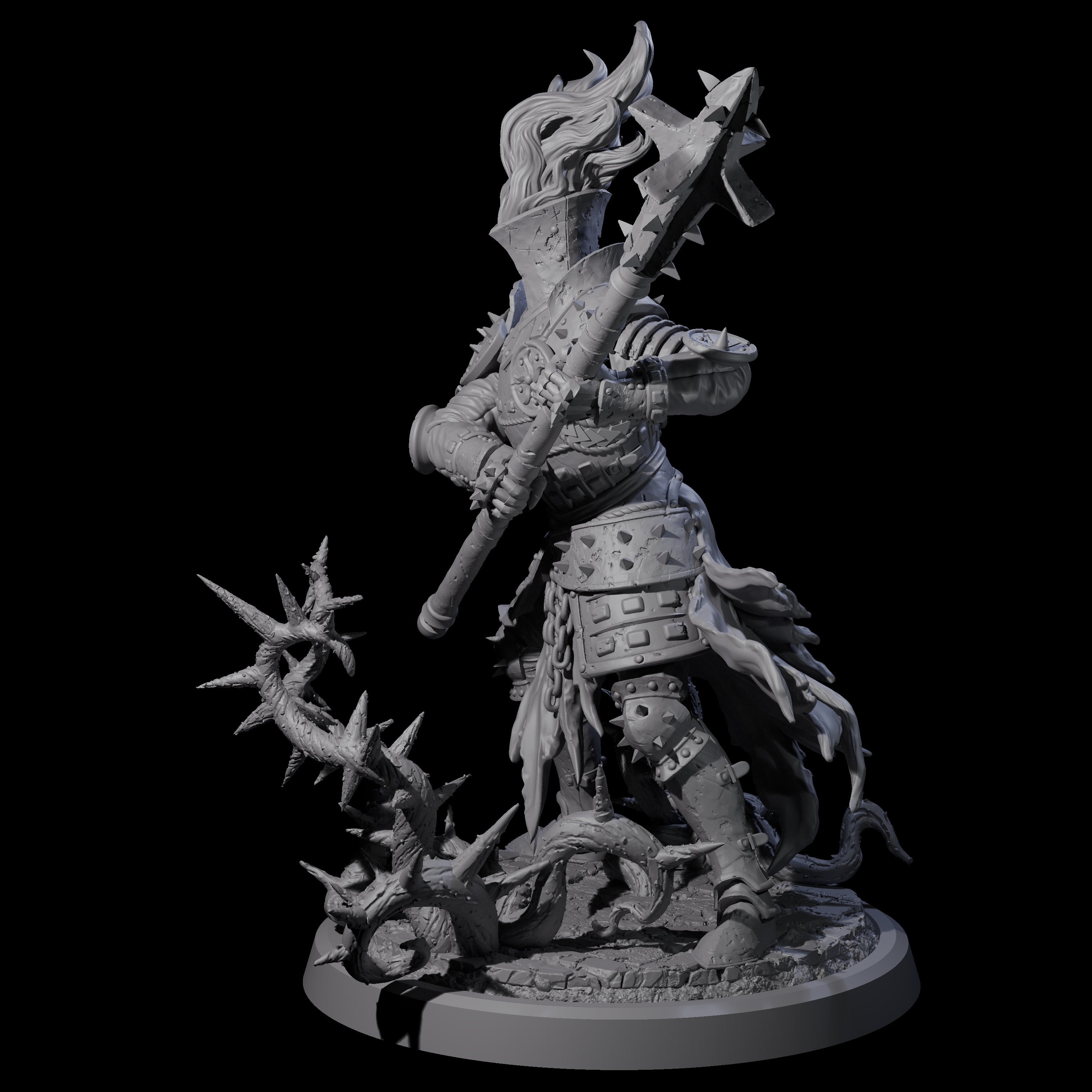 Well Trained Fire Elemental Myrmidon C Miniature for Dungeons and Dragons, Pathfinder or other TTRPGs