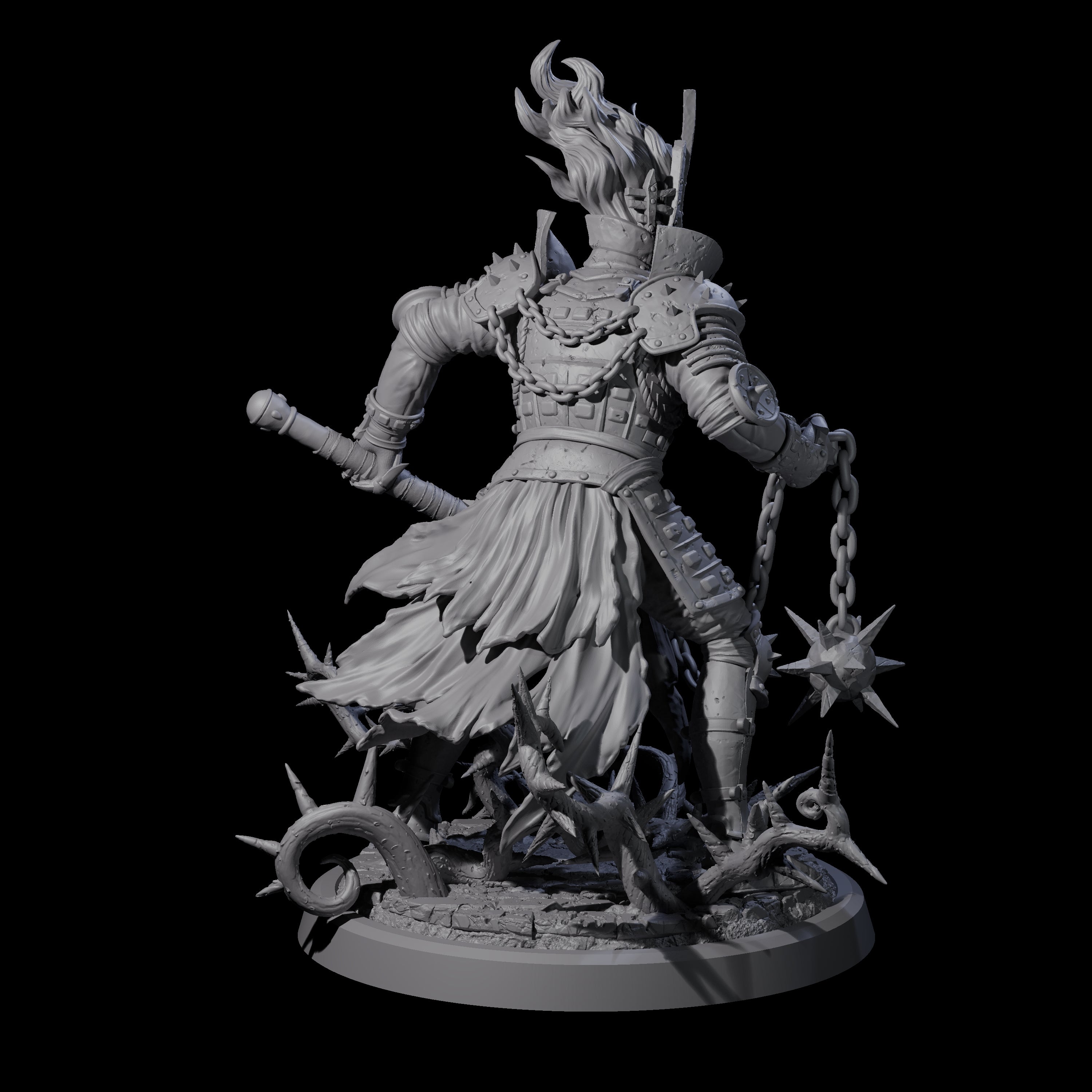 Well Trained Fire Elemental Myrmidon D Miniature for Dungeons and Dragons, Pathfinder or other TTRPGs