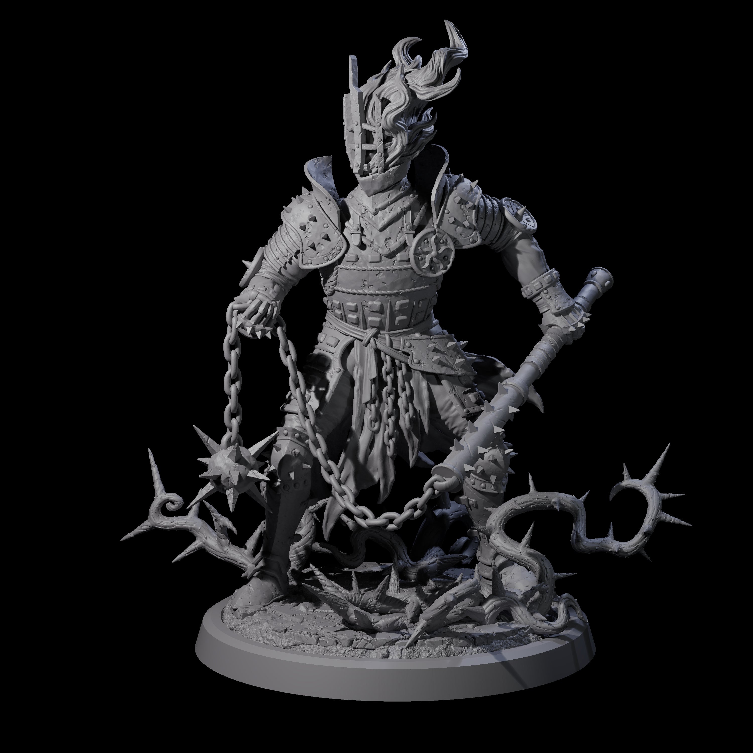 Well Trained Fire Elemental Myrmidon D Miniature for Dungeons and Dragons, Pathfinder or other TTRPGs