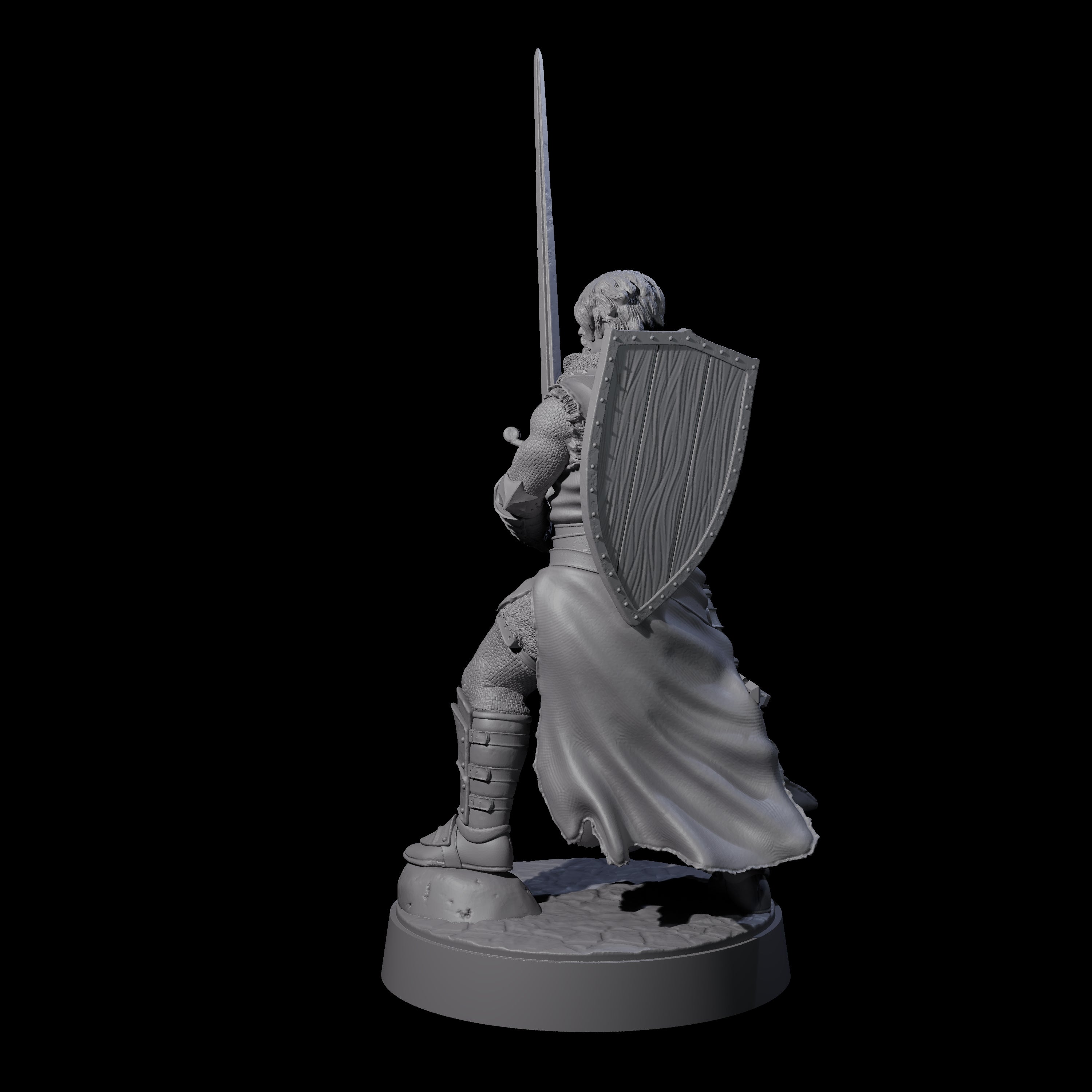 Well Travelled Knight Miniature for Dungeons and Dragons, Pathfinder or other TTRPGs