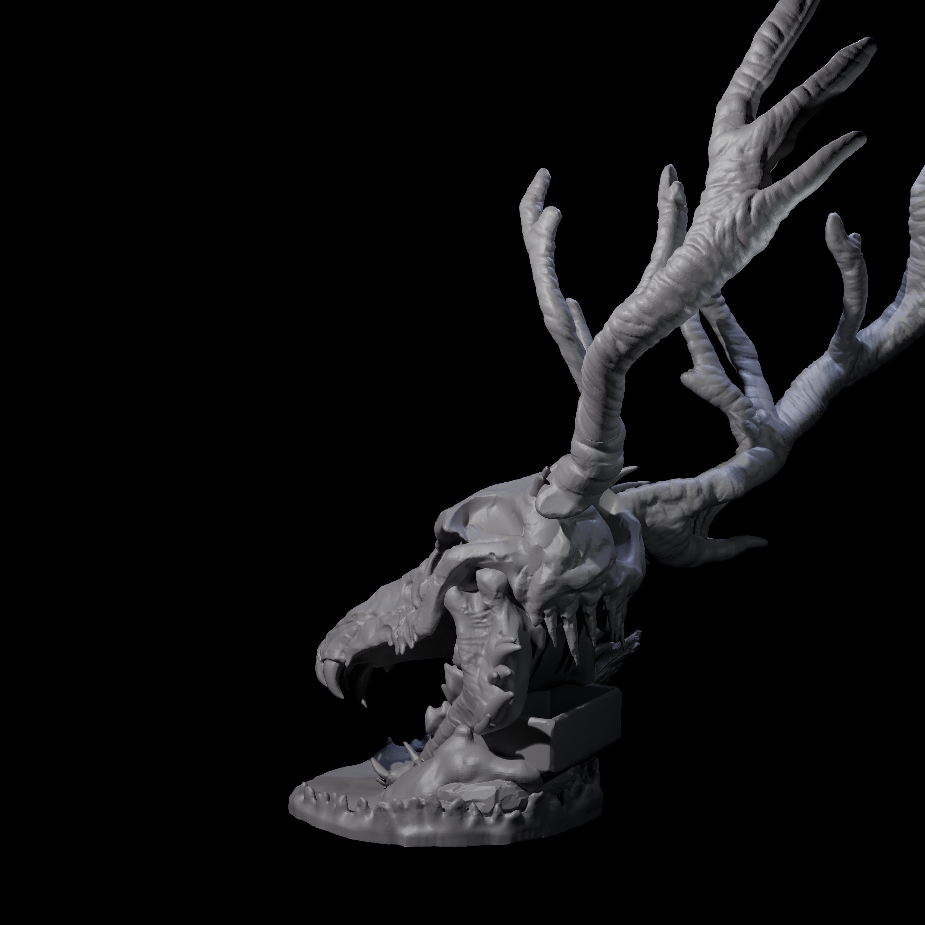 Wendigo Skull Dice Tower Miniature for Dungeons and Dragons, Pathfinder or other TTRPGs