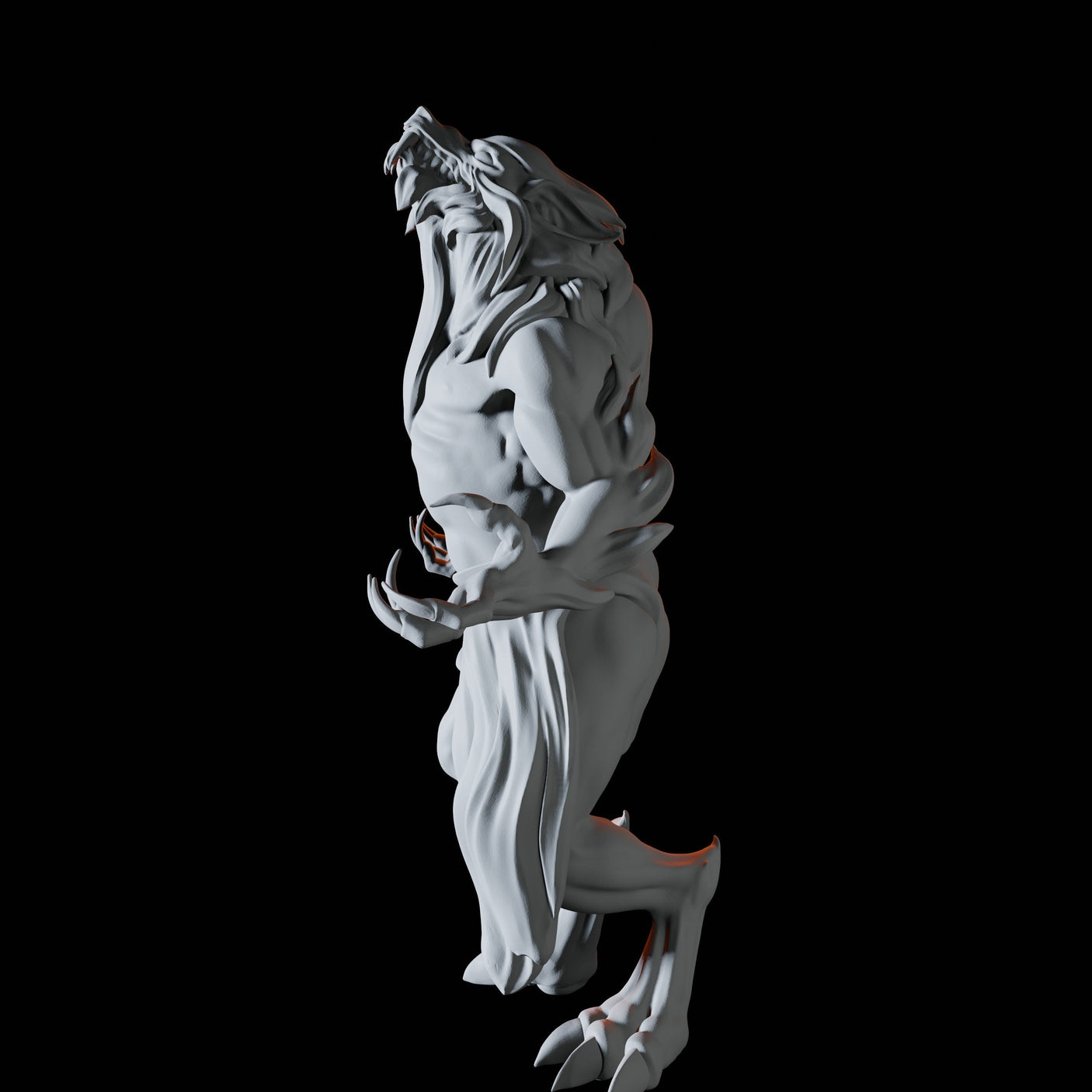 Werewolf B Miniature for Dungeons and Dragons, Pathfinder or other TTRPGs