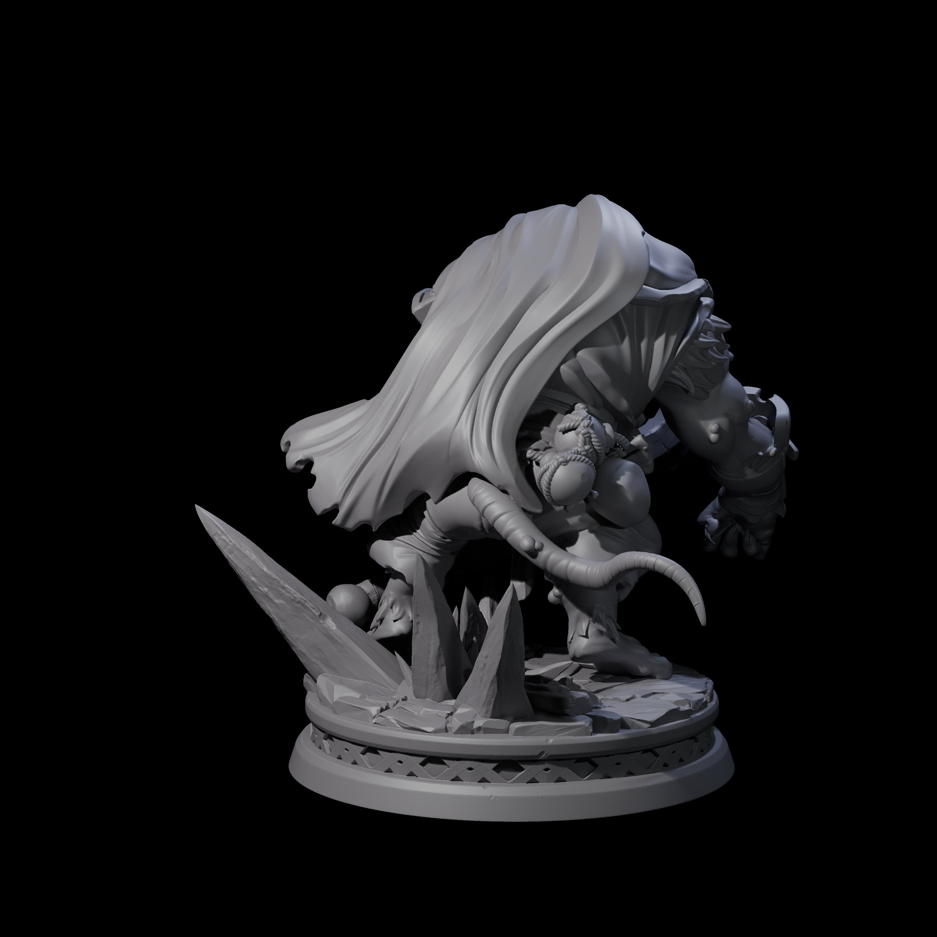 Whily Old Ratfolk Fighter Miniature for Dungeons and Dragons, Pathfinder or other TTRPGs