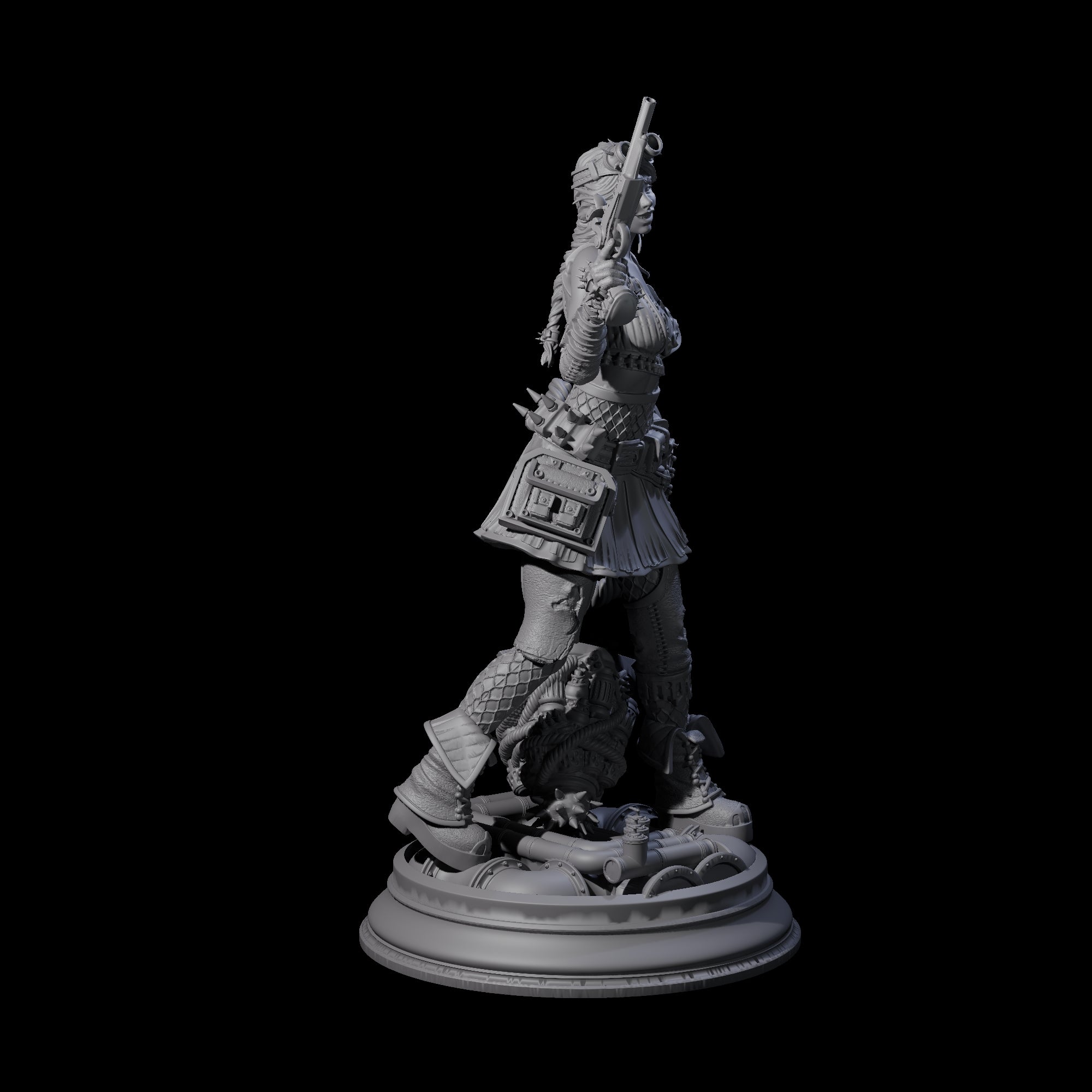 Whimsical Gunslinger Miniature for Dungeons and Dragons, Pathfinder or other TTRPGs