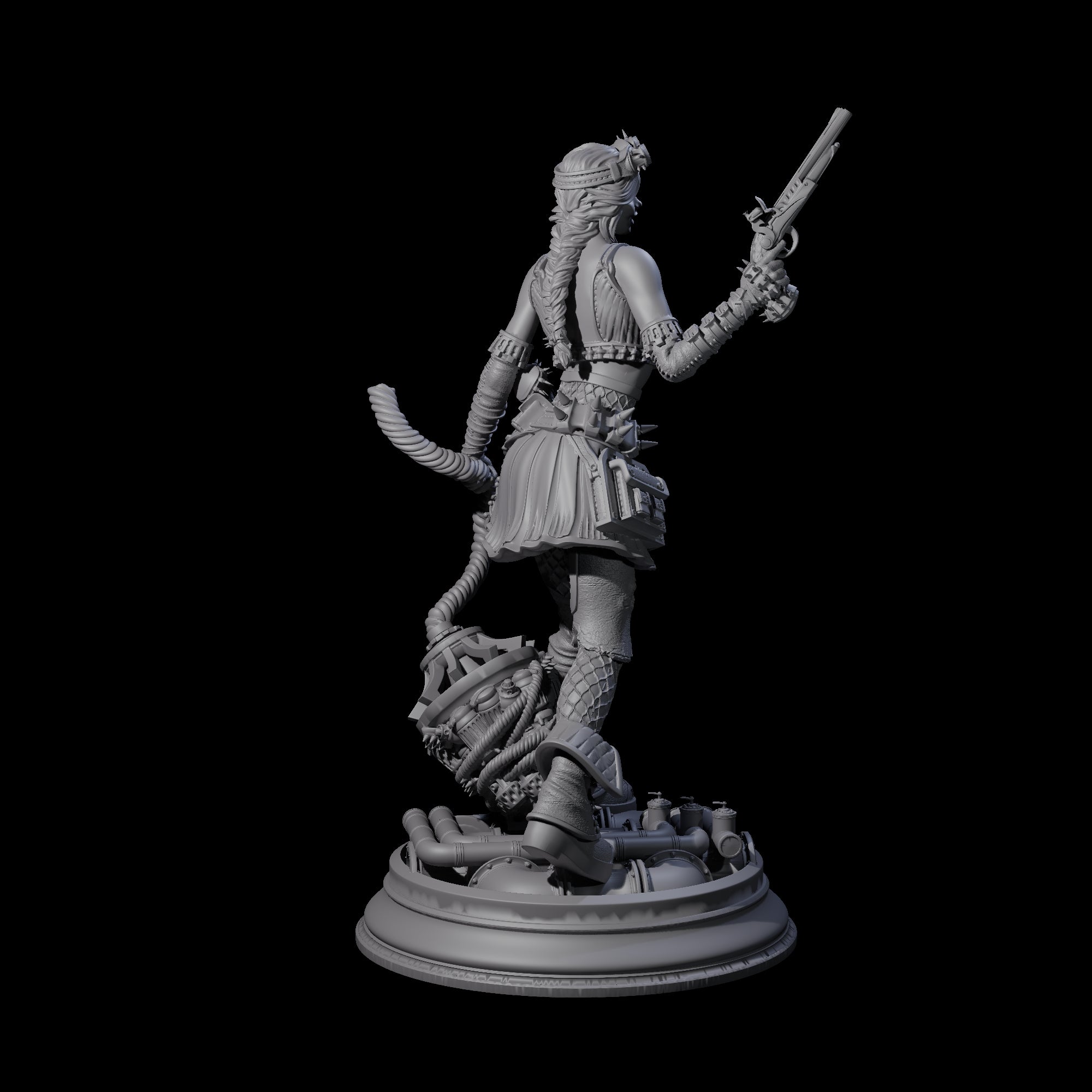 Whimsical Gunslinger Miniature for Dungeons and Dragons, Pathfinder or other TTRPGs